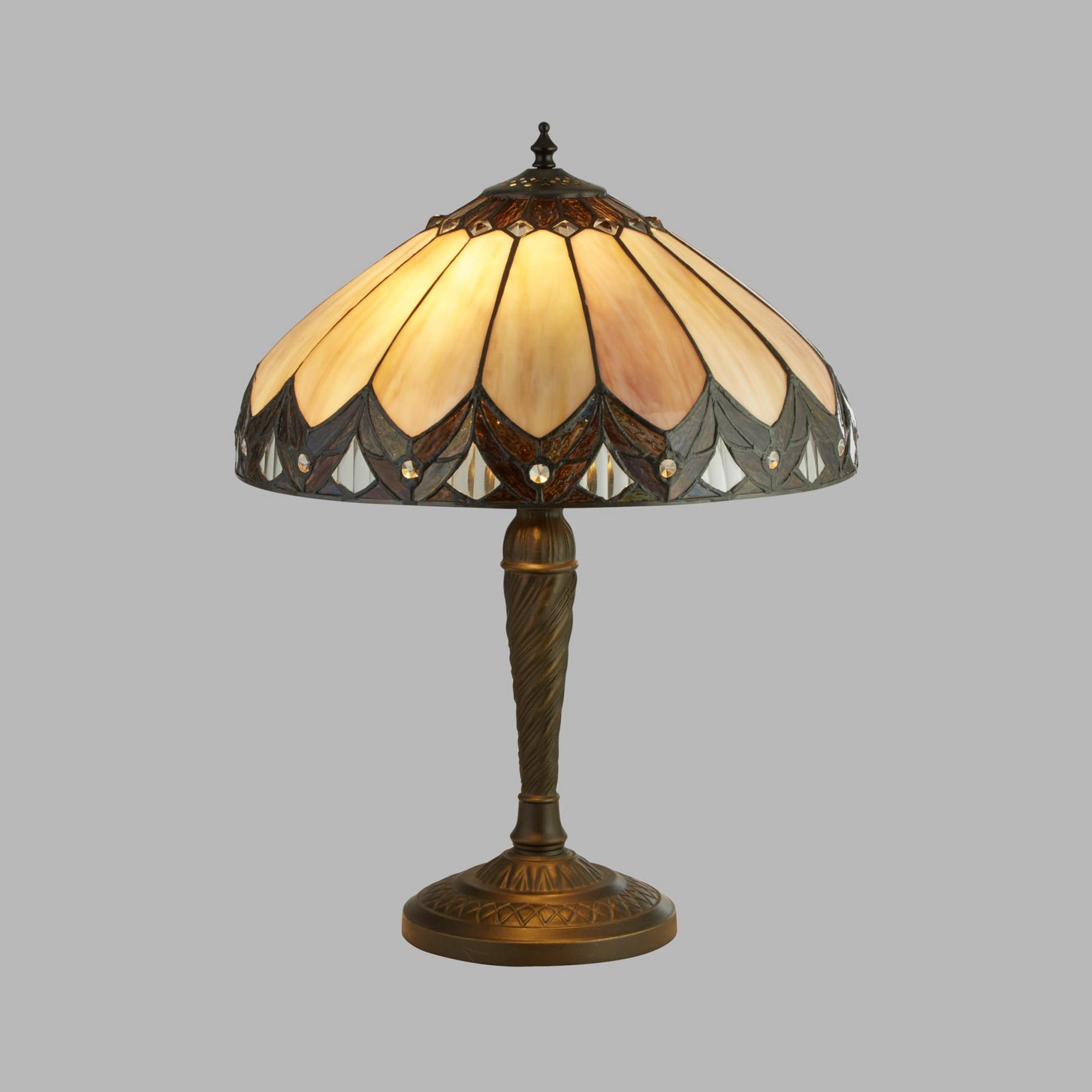 Pearl bordlampe i Tiffany-stil, højde 53 cm