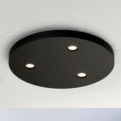Bopp Close Lámpara LED de techo 3 luces redonda negra