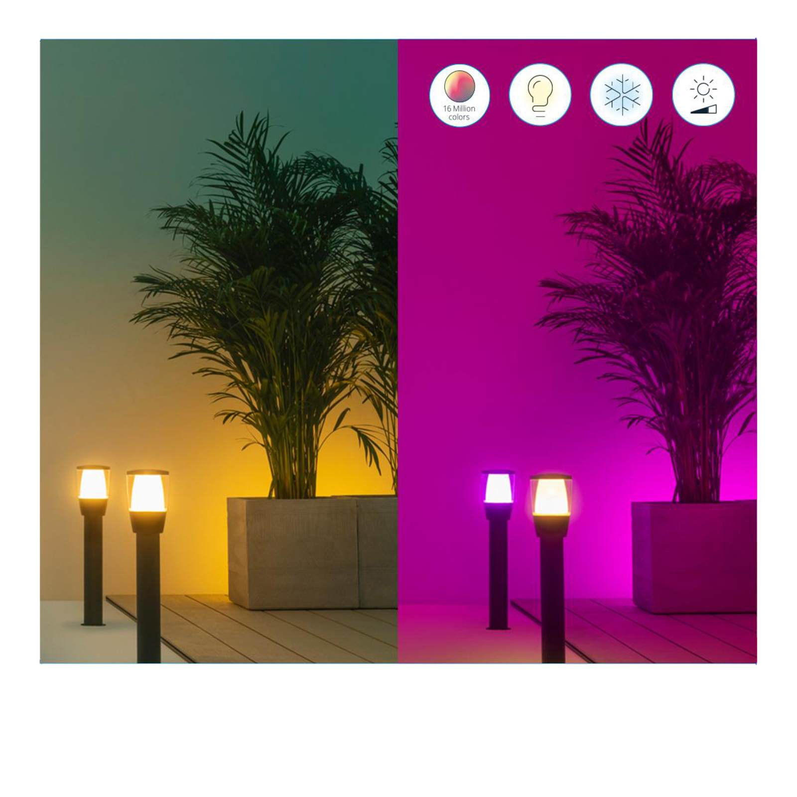 WiZ Elpas LED tuinpadverlichting RGBW start-set