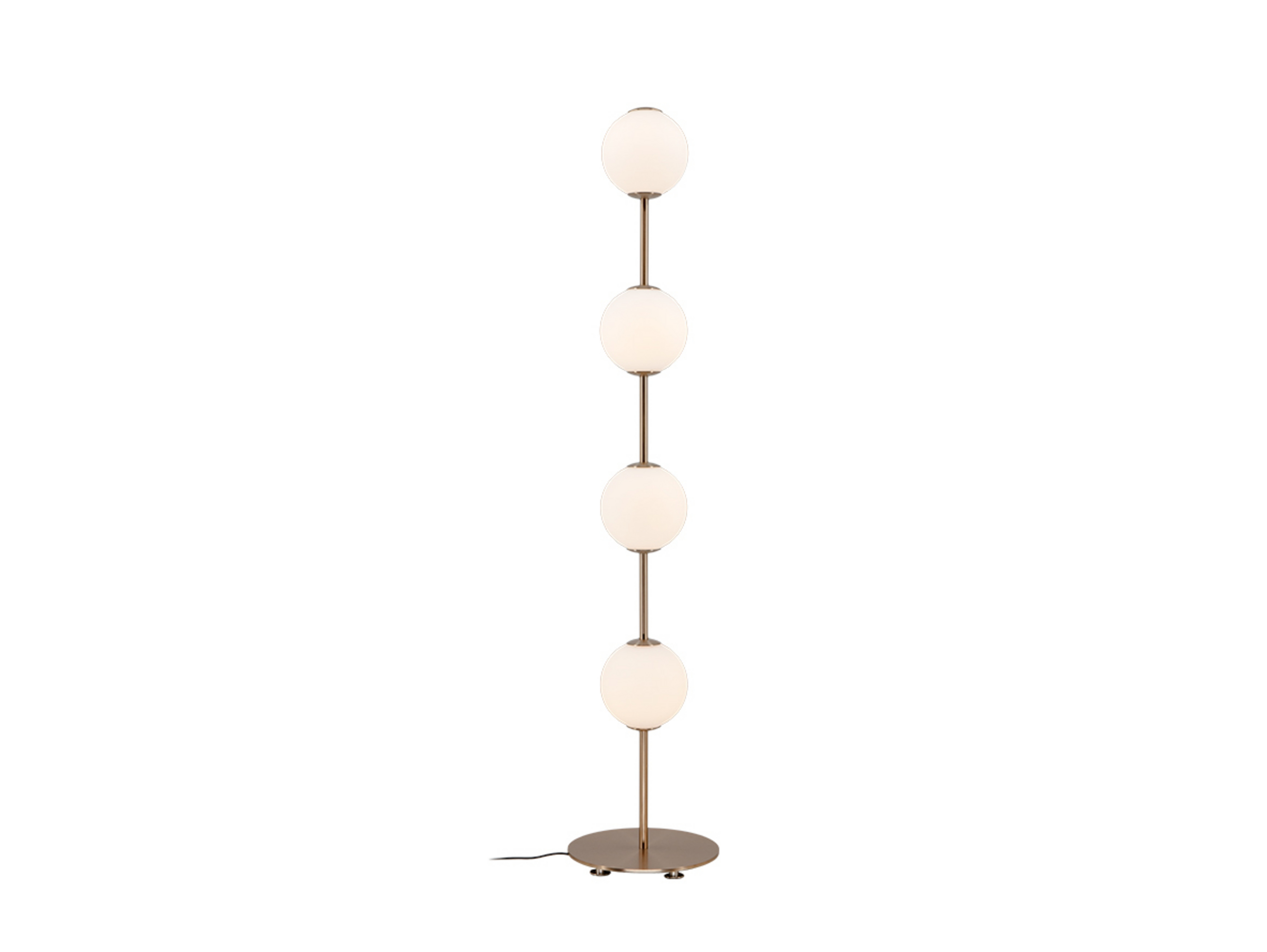 Audrey Gulvlampe Plated Brass/White Opal - UMAGE