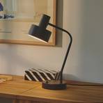 Matis galda lampa, metāls, regulējams abažūrs, melns