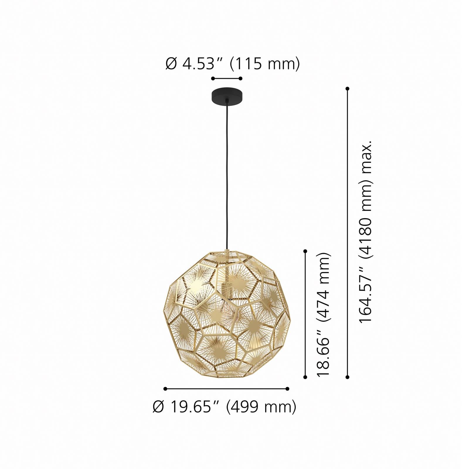 Suspension Stars of Light Skoura, laiton, Ø 50 cm, métal