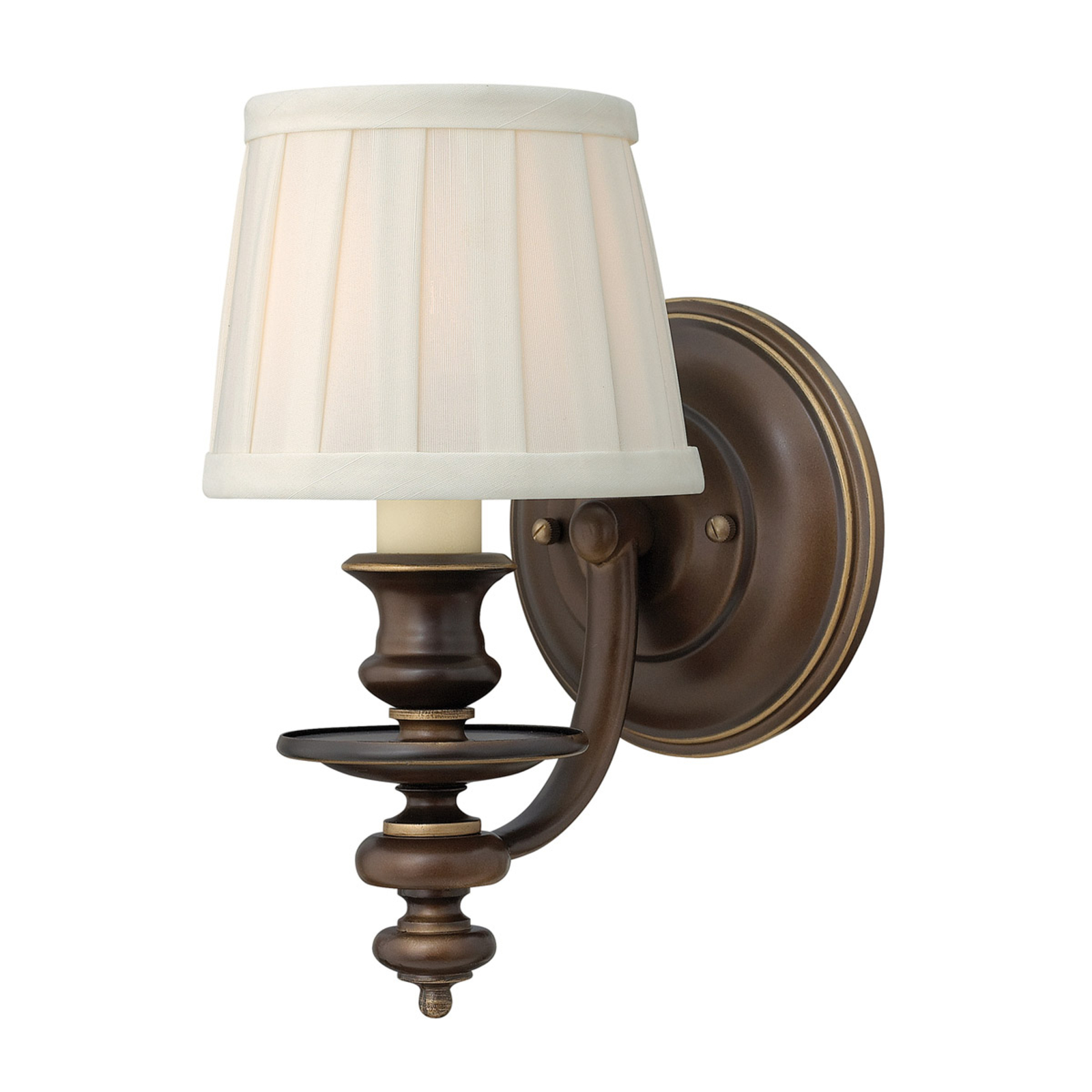 Dunhill fabric wall light with lampshade
