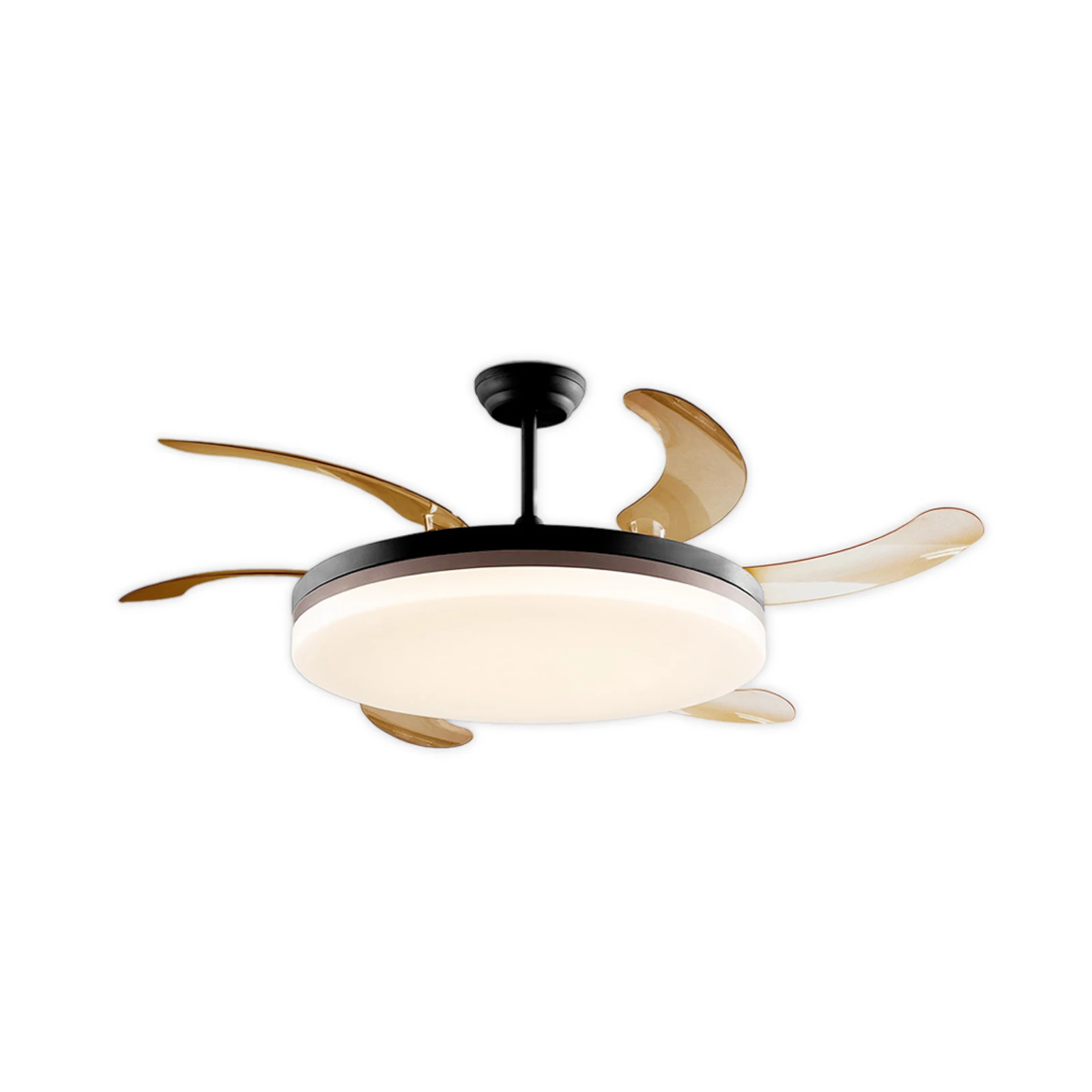 LED ceiling fan Vento black/bronze/smoke Ø 150, quiet