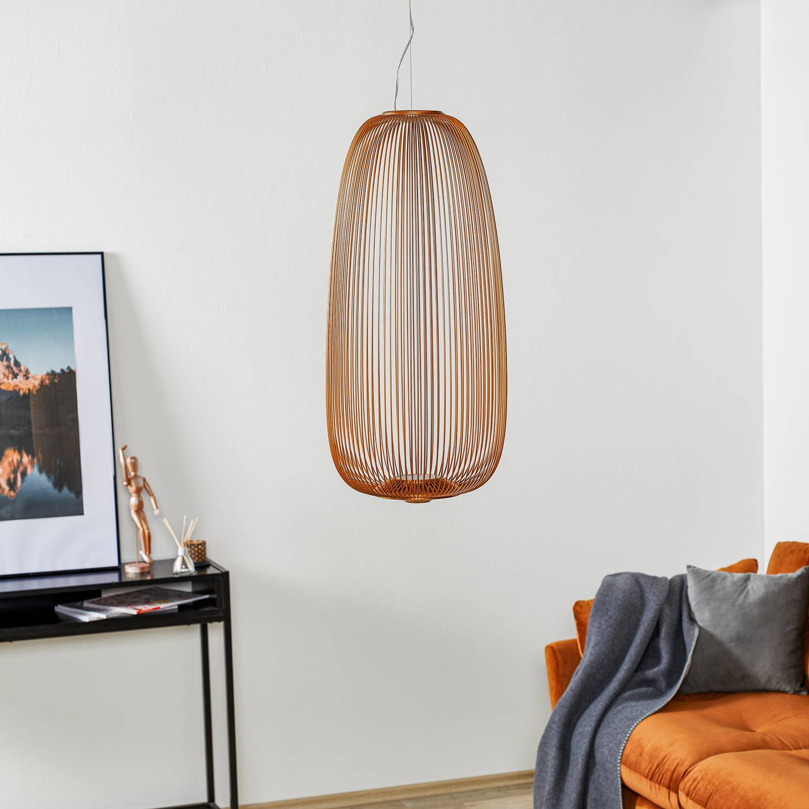 Foscarini Spokes 1 LED-Pendellampe dimmbar kupfer günstig online kaufen