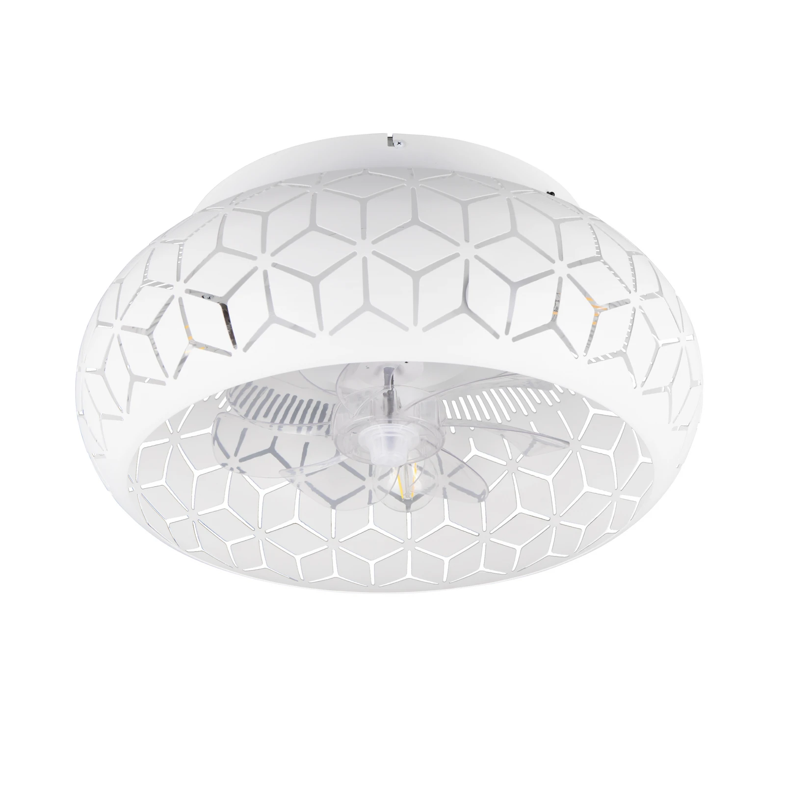 Ventiliatorius su apšvietimu Bidar, baltas, DC, tylus, 50 cm, nuotolinis