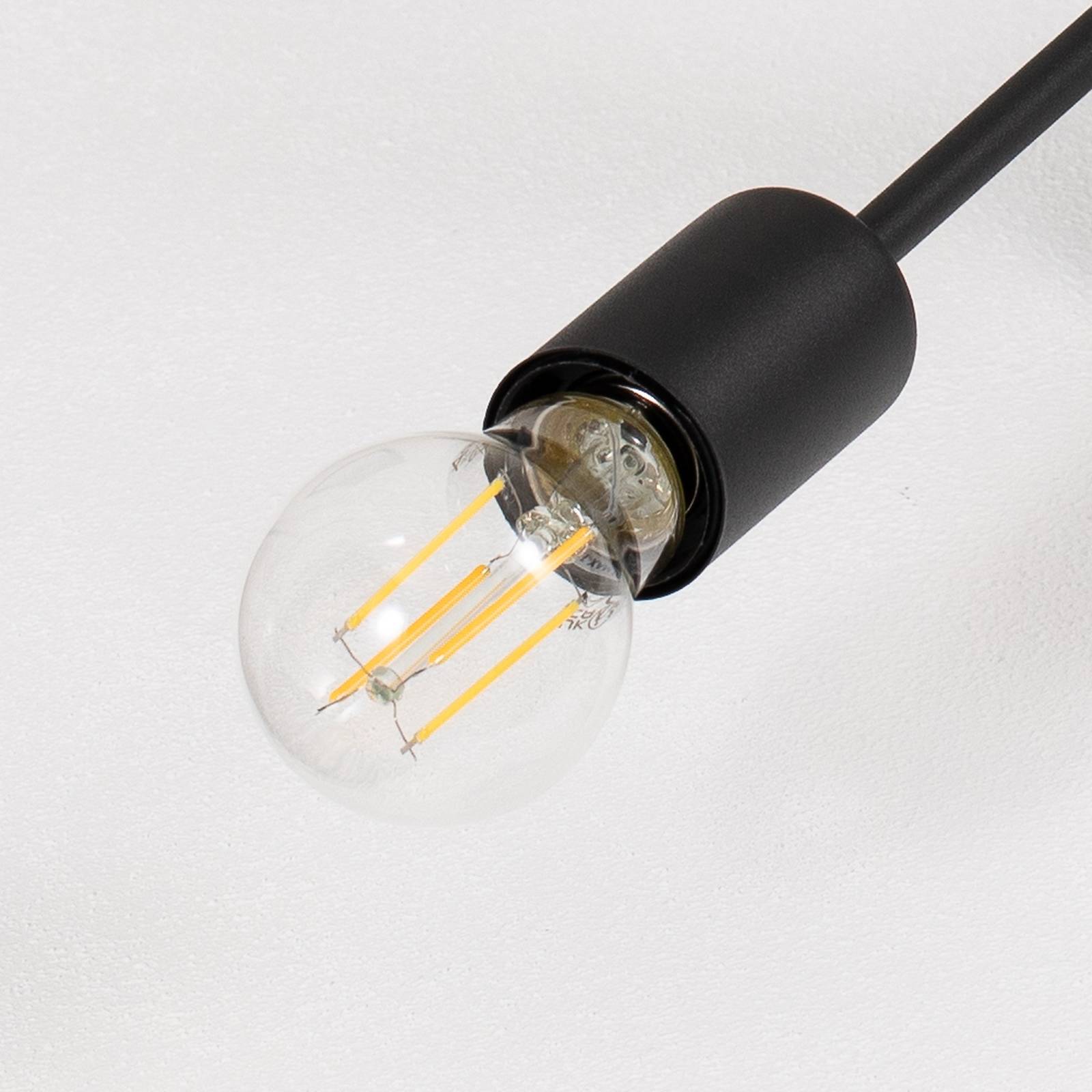 Lampa sufitowa Garos, czarna, stal, 3-punktowa