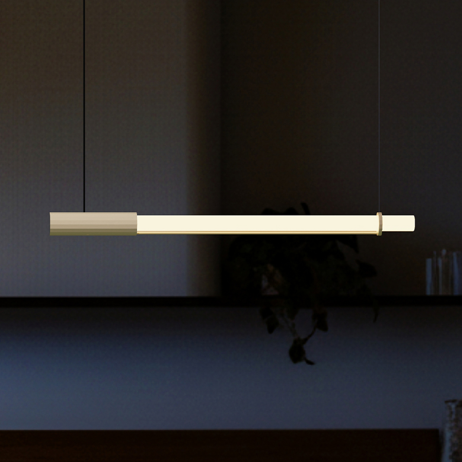 Lampada LED a sospensione In Fine, bianca, lunghezza 105 cm - DCW