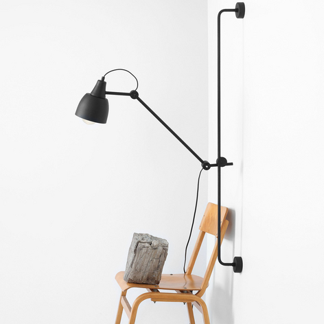 Wandleuchte 997 mit Stecker, einflammig, schwarz
