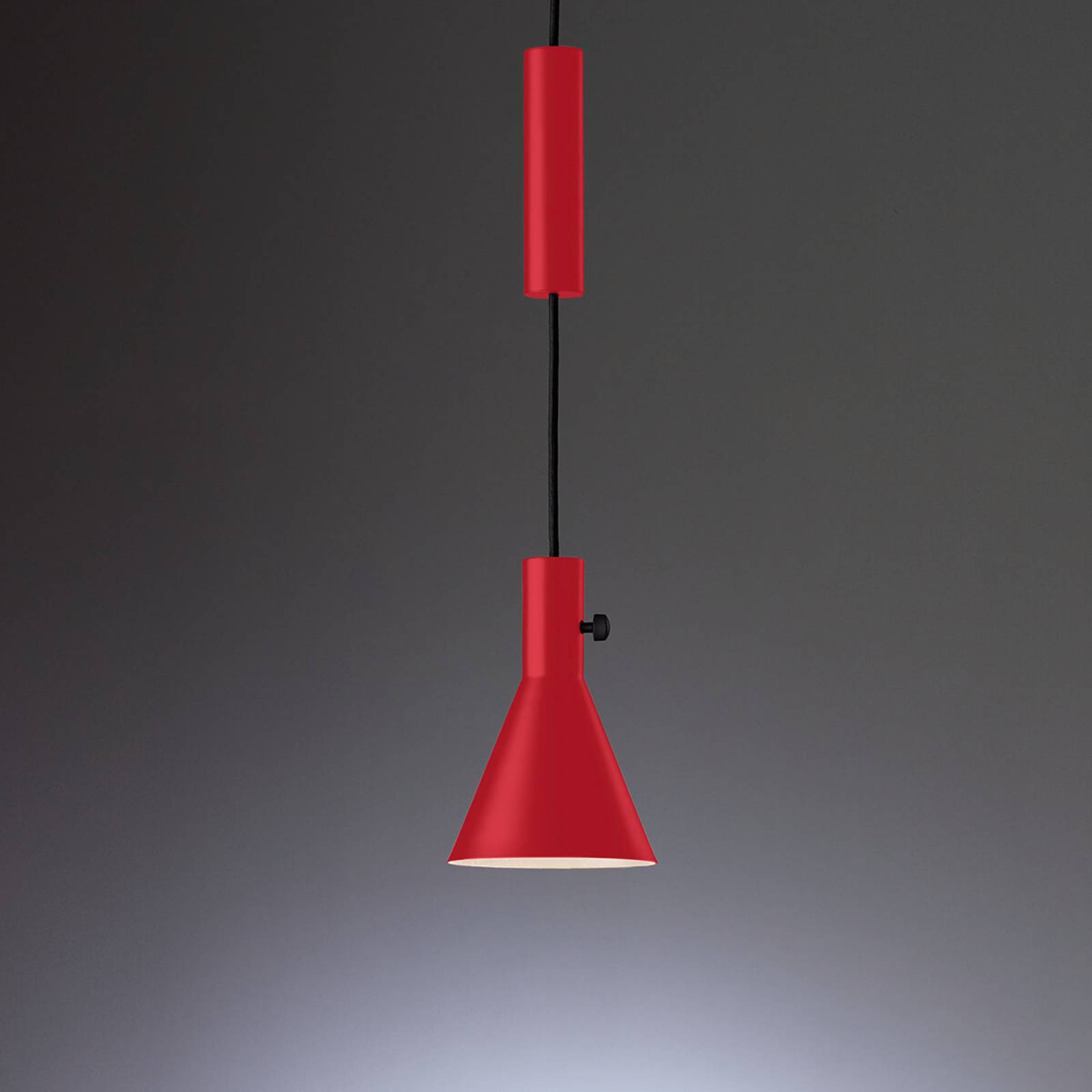 Suspension LED ultra-moderne Eleu en rouge