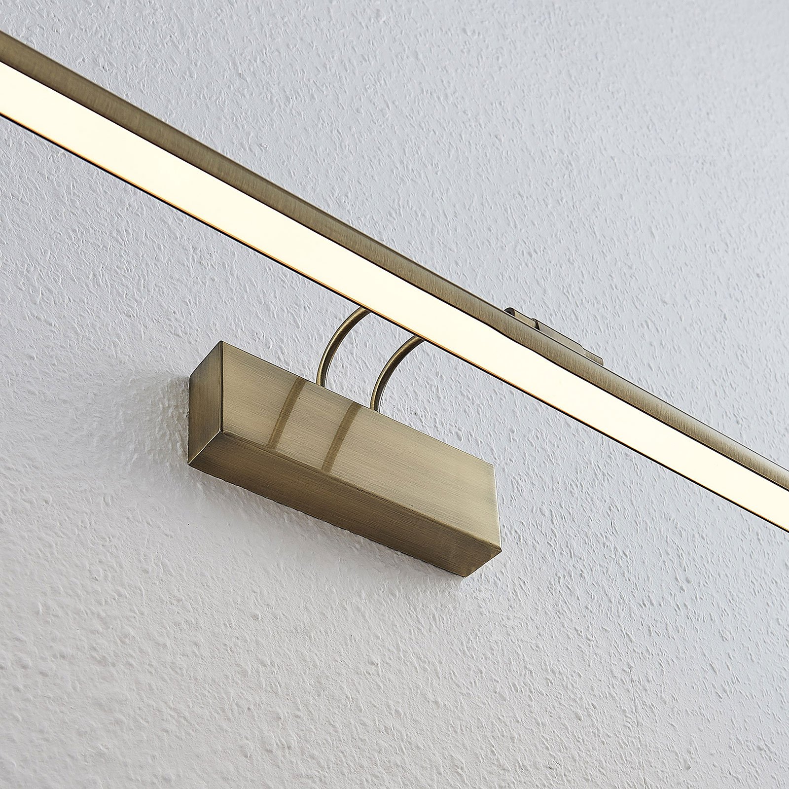 LED-Wandlampe Mailine Bilderleuchte Altmessing Schalter Lampenwelt Wohnzimmer 