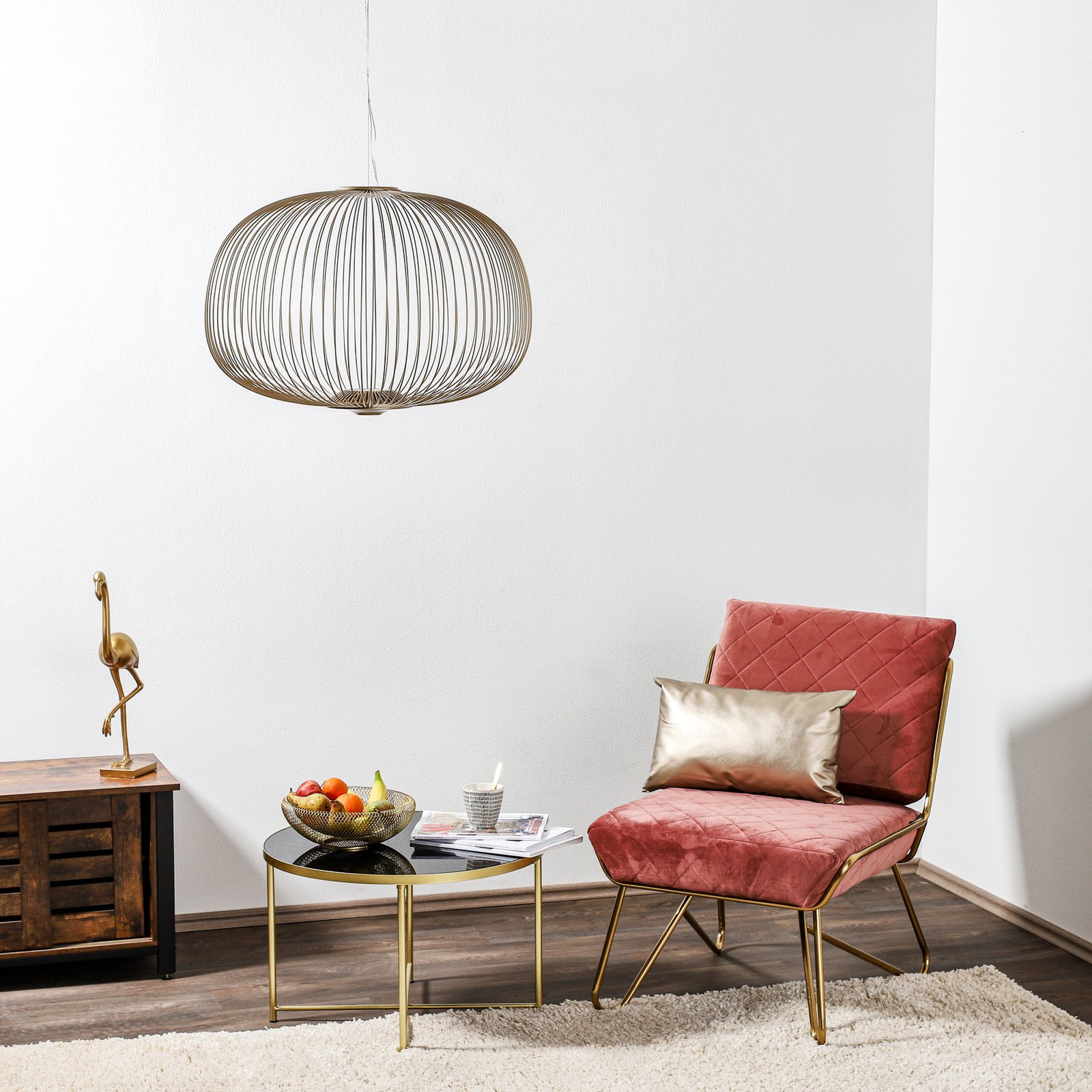 Spokes 3 MyLight LED-Hängelampe, gold - Foscarini