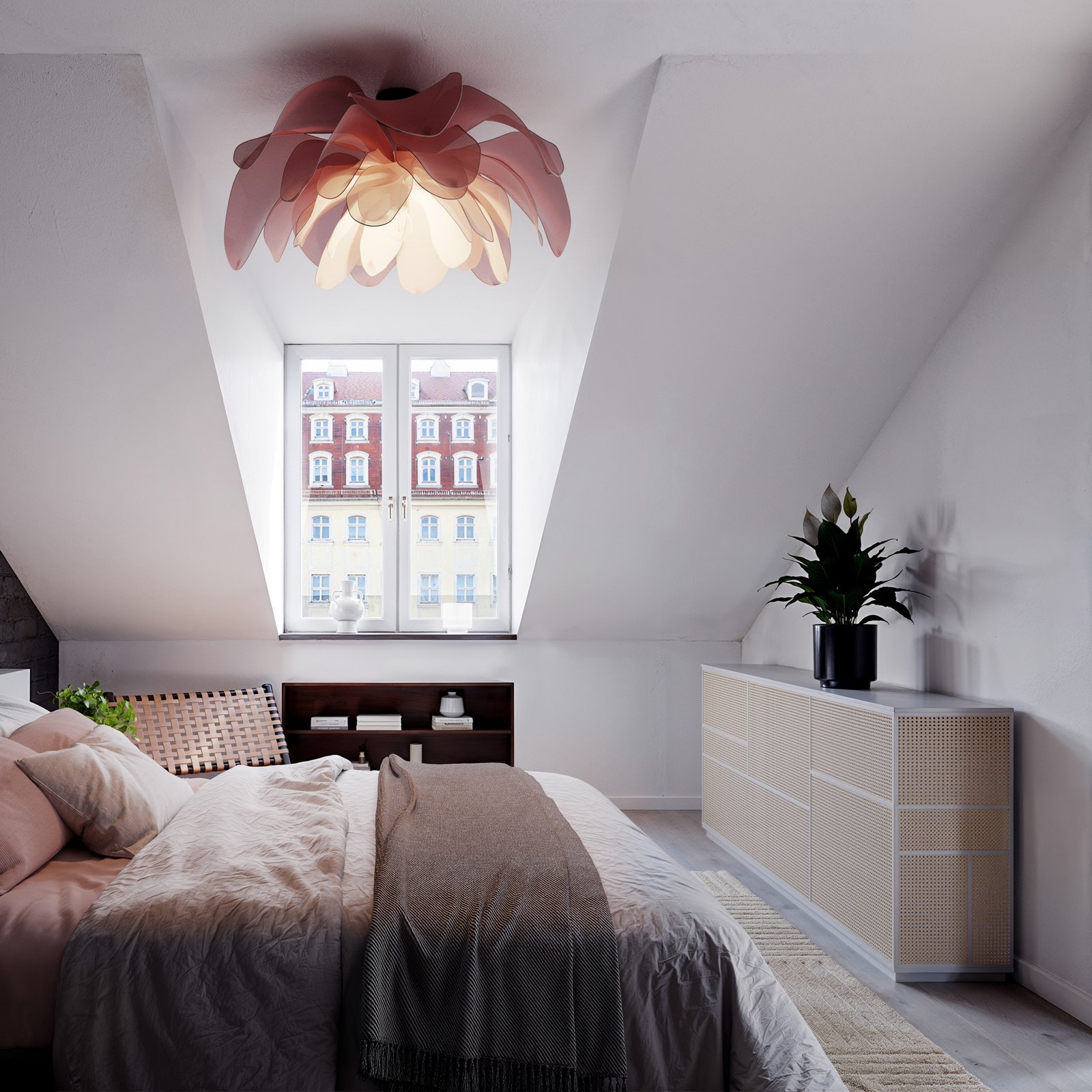 By Rydens Deckenleuchte Lou Lou, rosa, Ø 80 cm, Textil By Rydens Deckenleuchte Lou Lou, rosa, Ø 80 cm, Textil