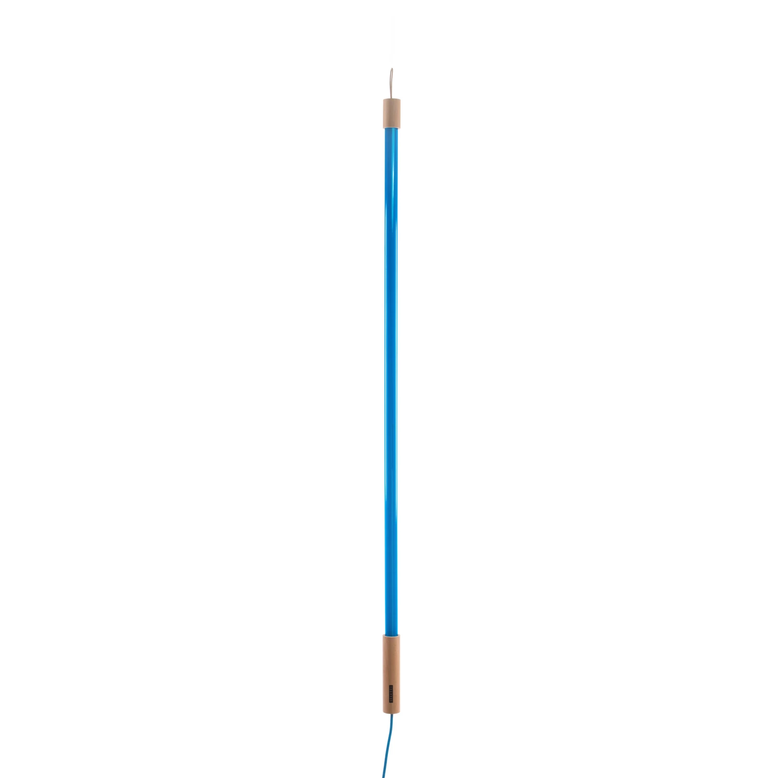 SELETTI Candeeiro LED Linea, azul, pormenores em madeira, universal