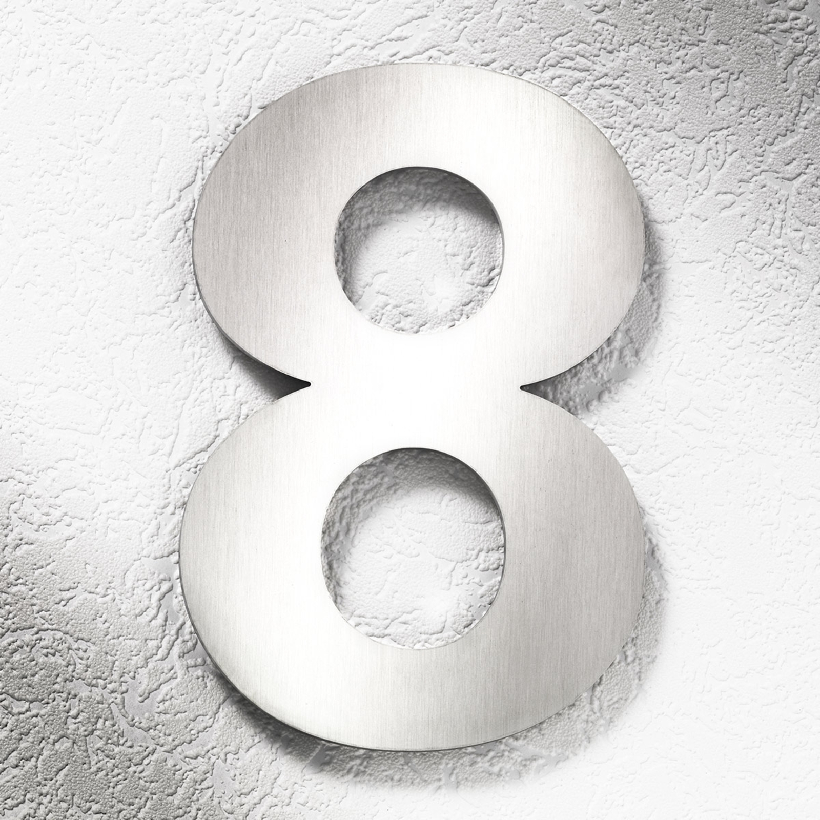 CMD Stainless Steel House Numbers, Large 8, Stainless steel, W: 17 cm, H: 25 cm
