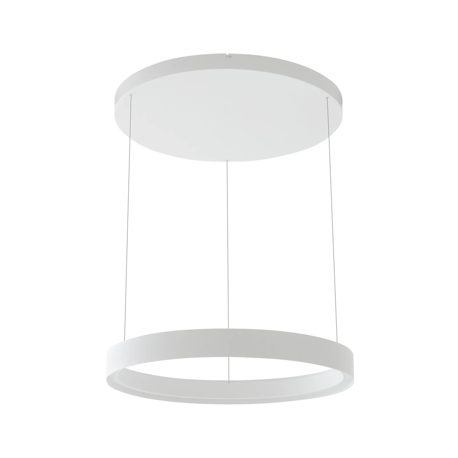 Lucande LED hanglamp Philine, Ø 60 cm, wit, ijzer