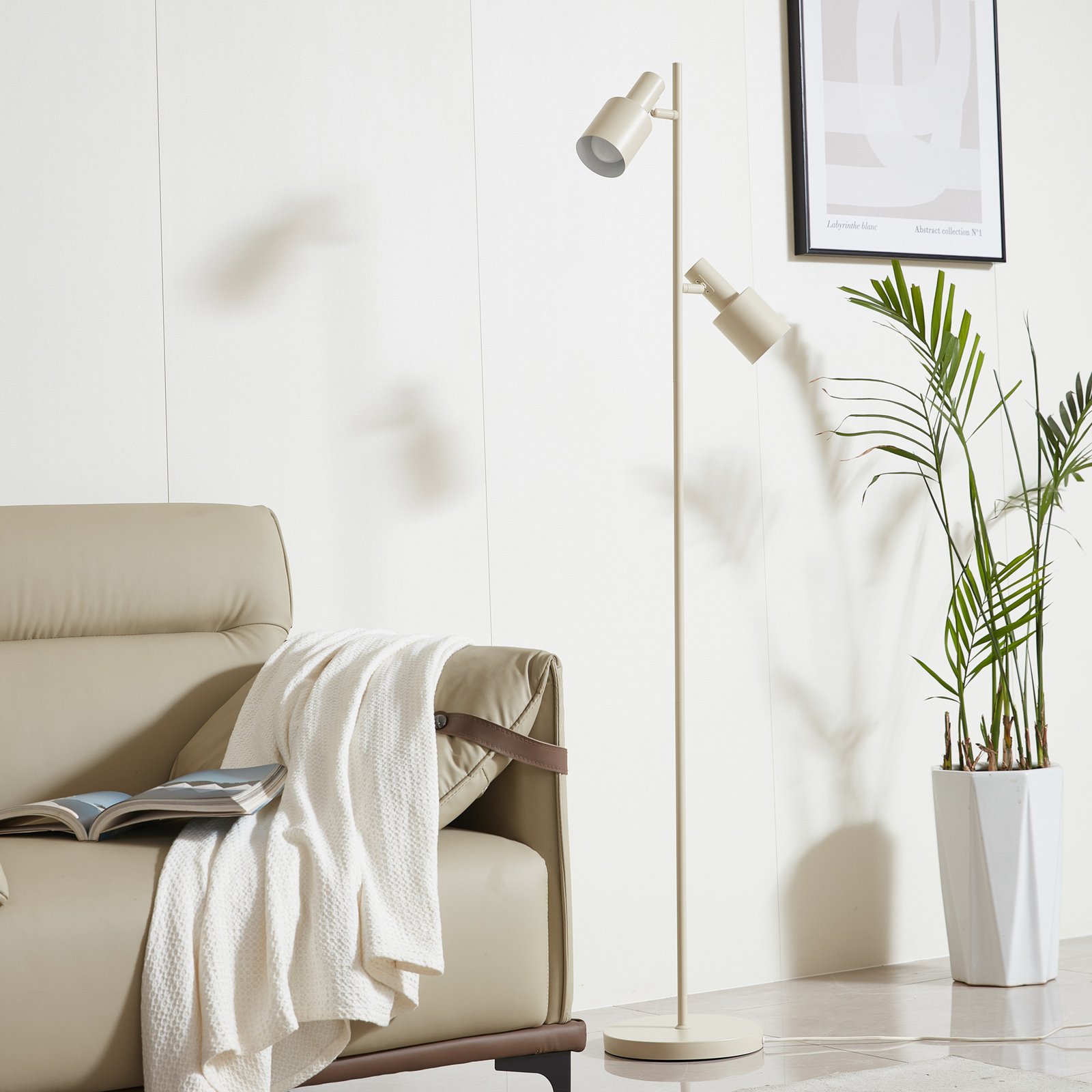 Ovelia Stojací Lampa béžová - Lindby