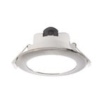 LED-Deckeneinbauleuchte Acrux, Ø 11 cm, silber matt, CCT