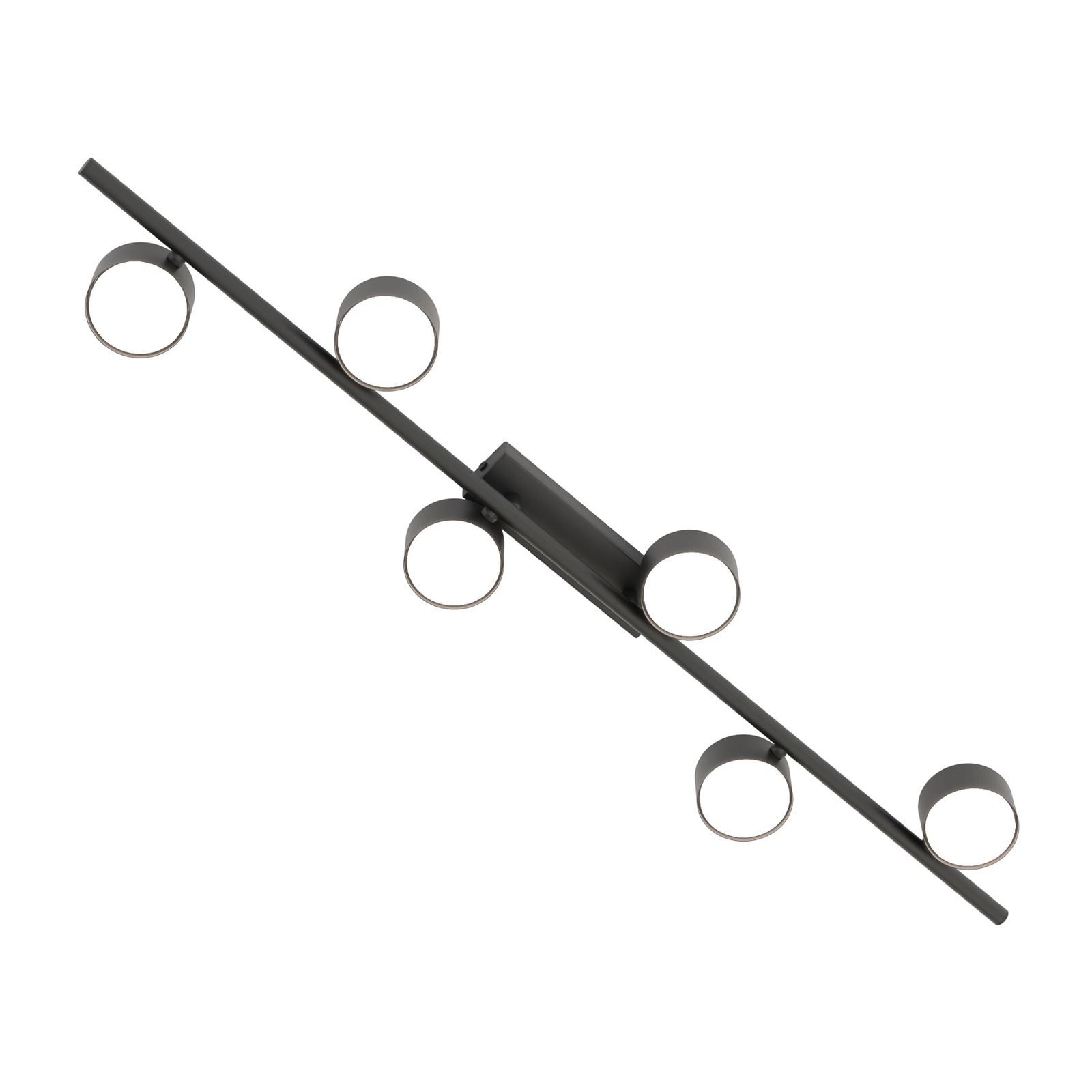 Deckenstrahler Bet, Länge 100 cm, schwarz, Metall, 6-flg.