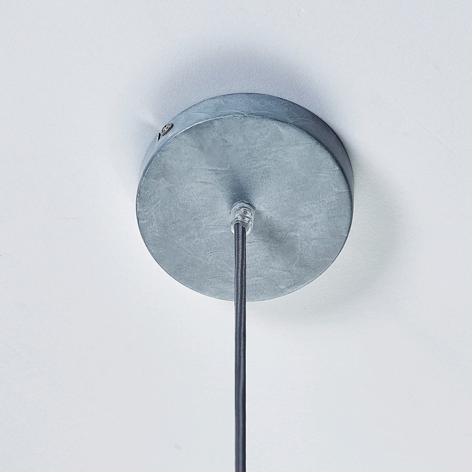 Percival betonszürke fém függő lámpa