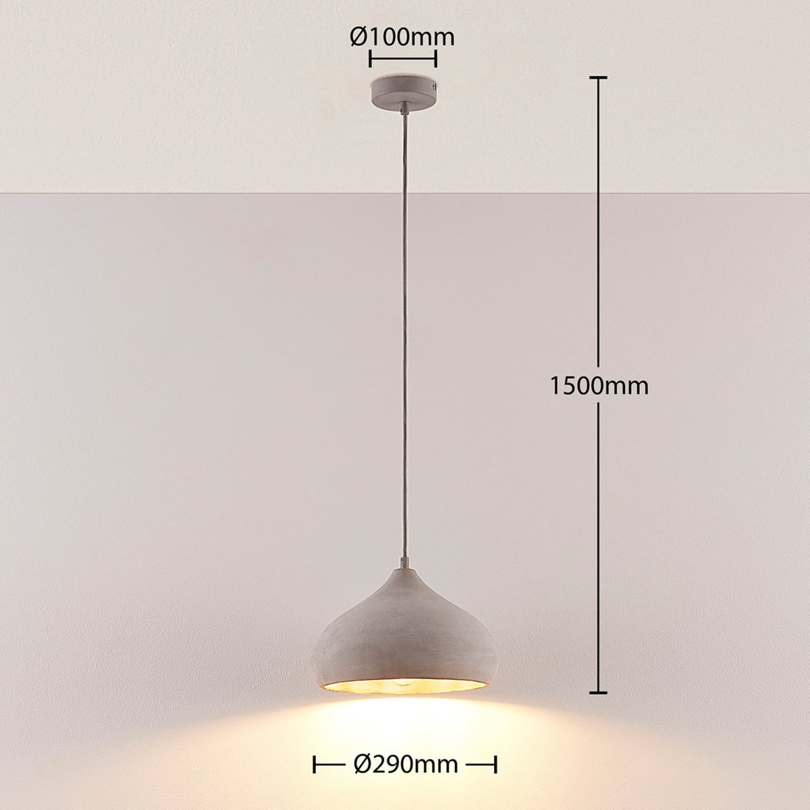 Morton Suspension Ø29 Concrete - Lindby