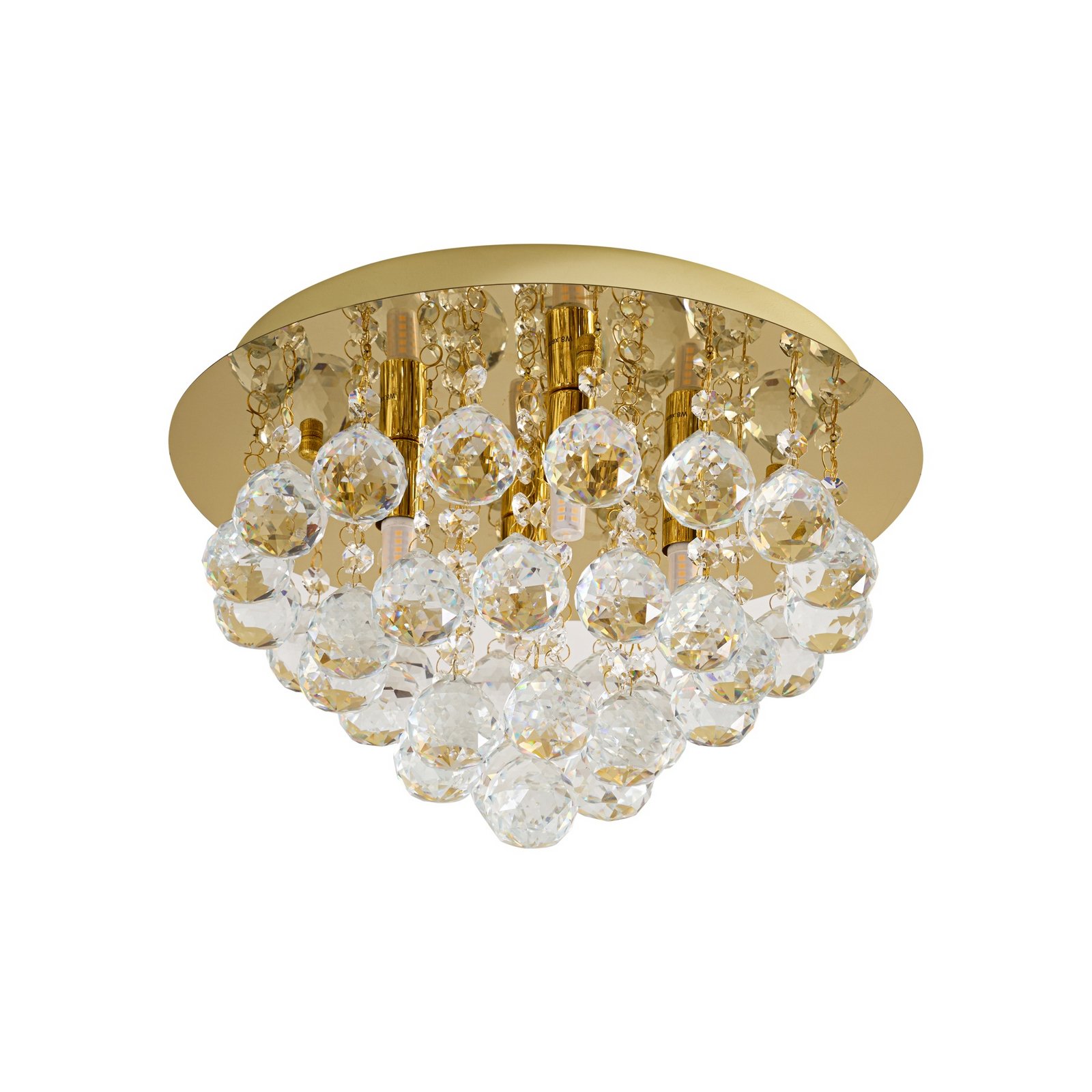 Gillion 4 Candeeiro de Tecto Crystal/Gold - Lindby
