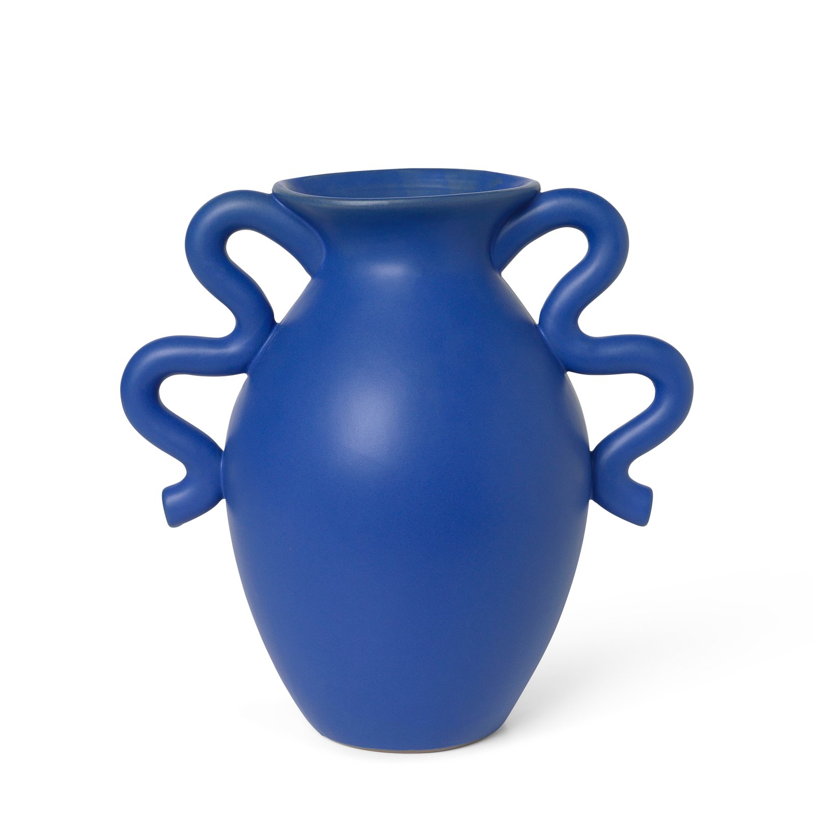 ferm LIVING Jarra de mesa Verso, azul, altura 27 cm, cerâmica