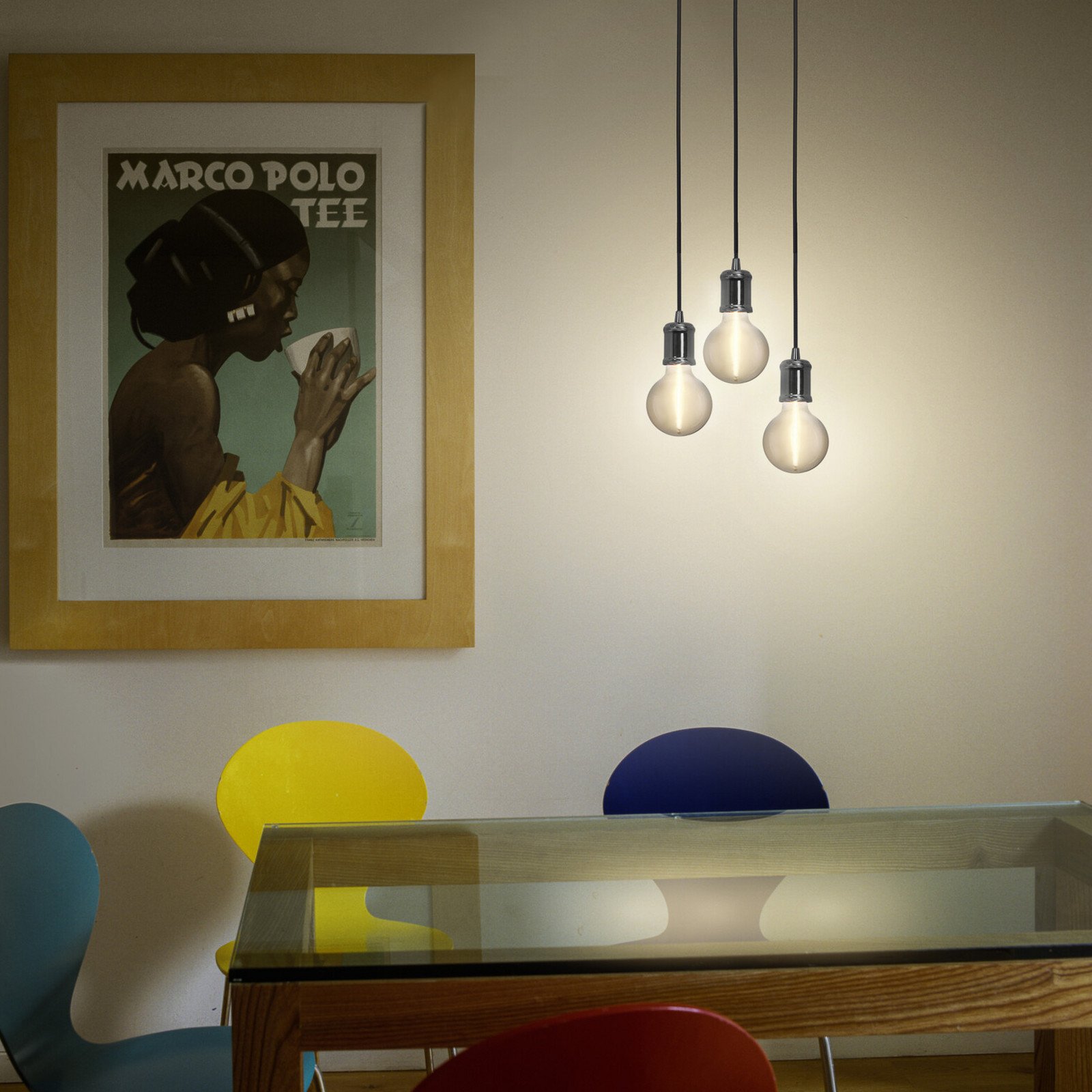 LEDVANCE Vintage 1906 Bobbin lampă suspendată gri - Camera de zi / sufragerie - Metal