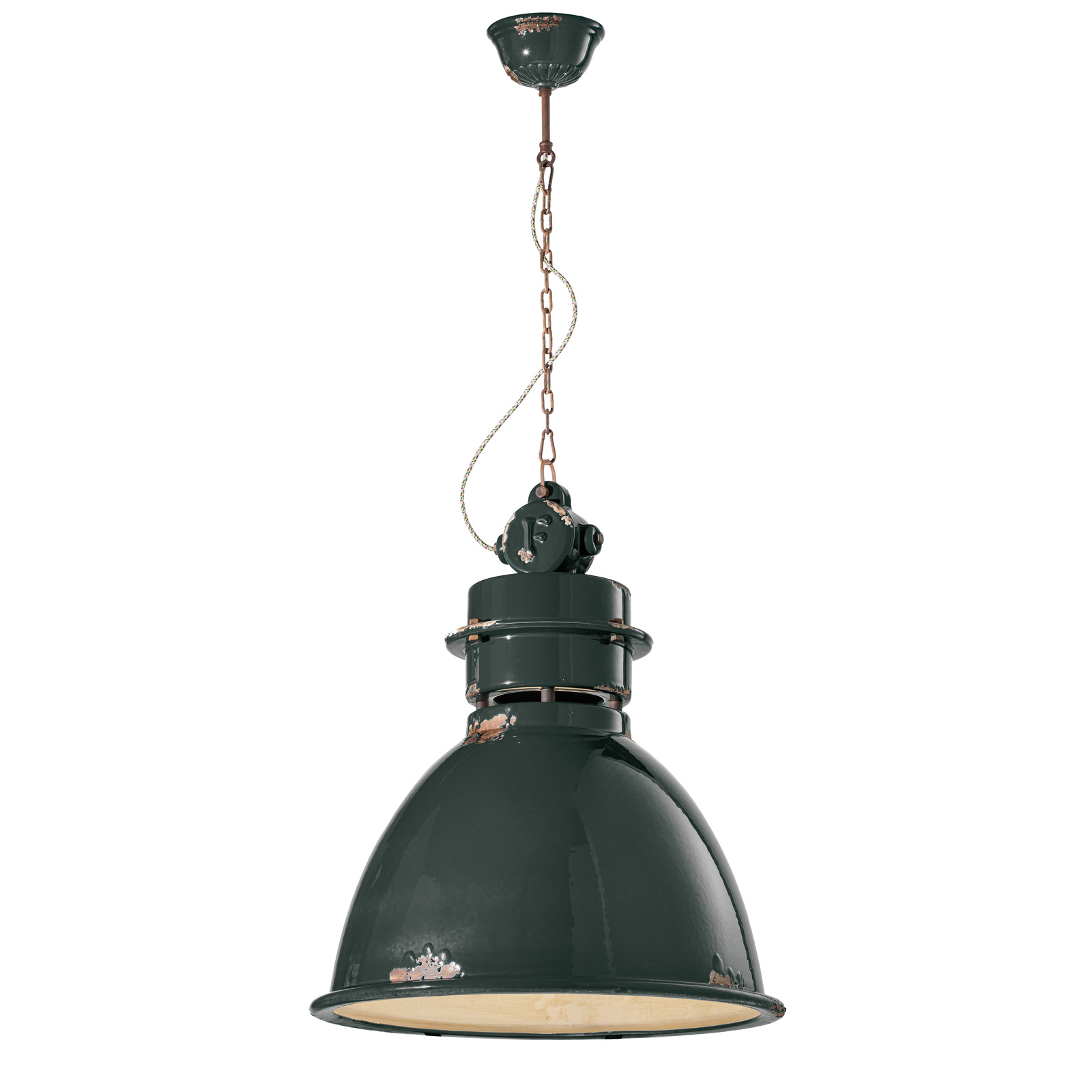 C1750 hanging light with ceramic lampshade black