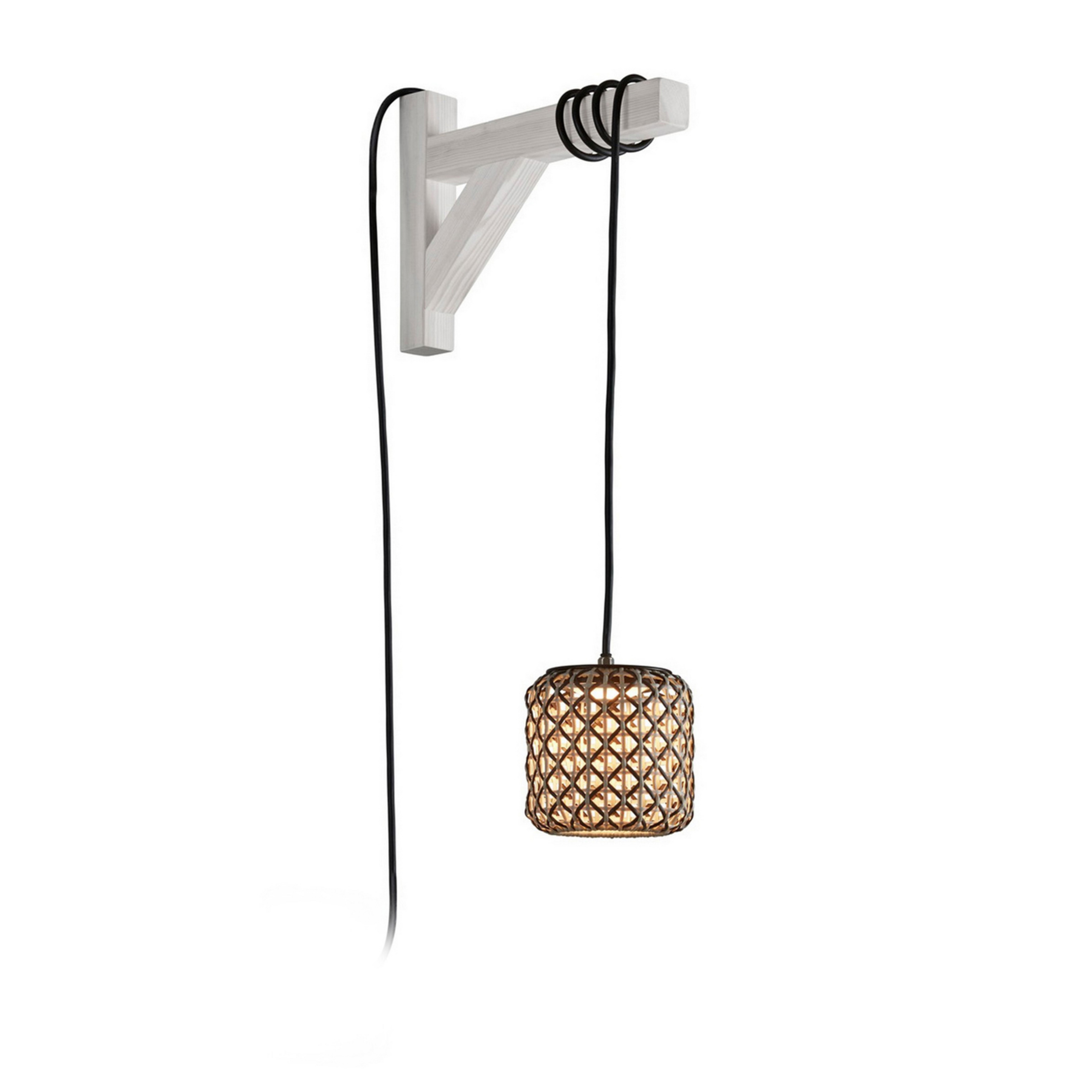 Bover Nans S/16/H suspension LED, prise, brune