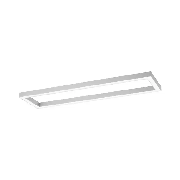 Lampenwelt PURE Lines LED-Deckenleuchte, eckig, aluminium