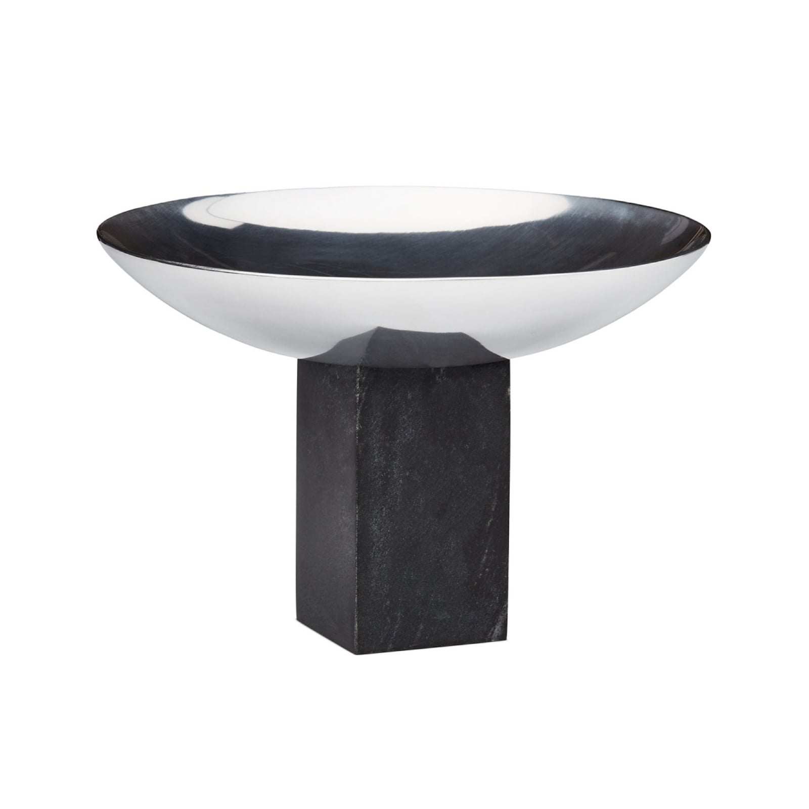 Taça Sapoto, preta/prateada, Ø 22 cm, alumínio, mármore - GEJST Taça Sapoto, preta/prateada, Ø 22 cm, alumínio, mármore - GEJST