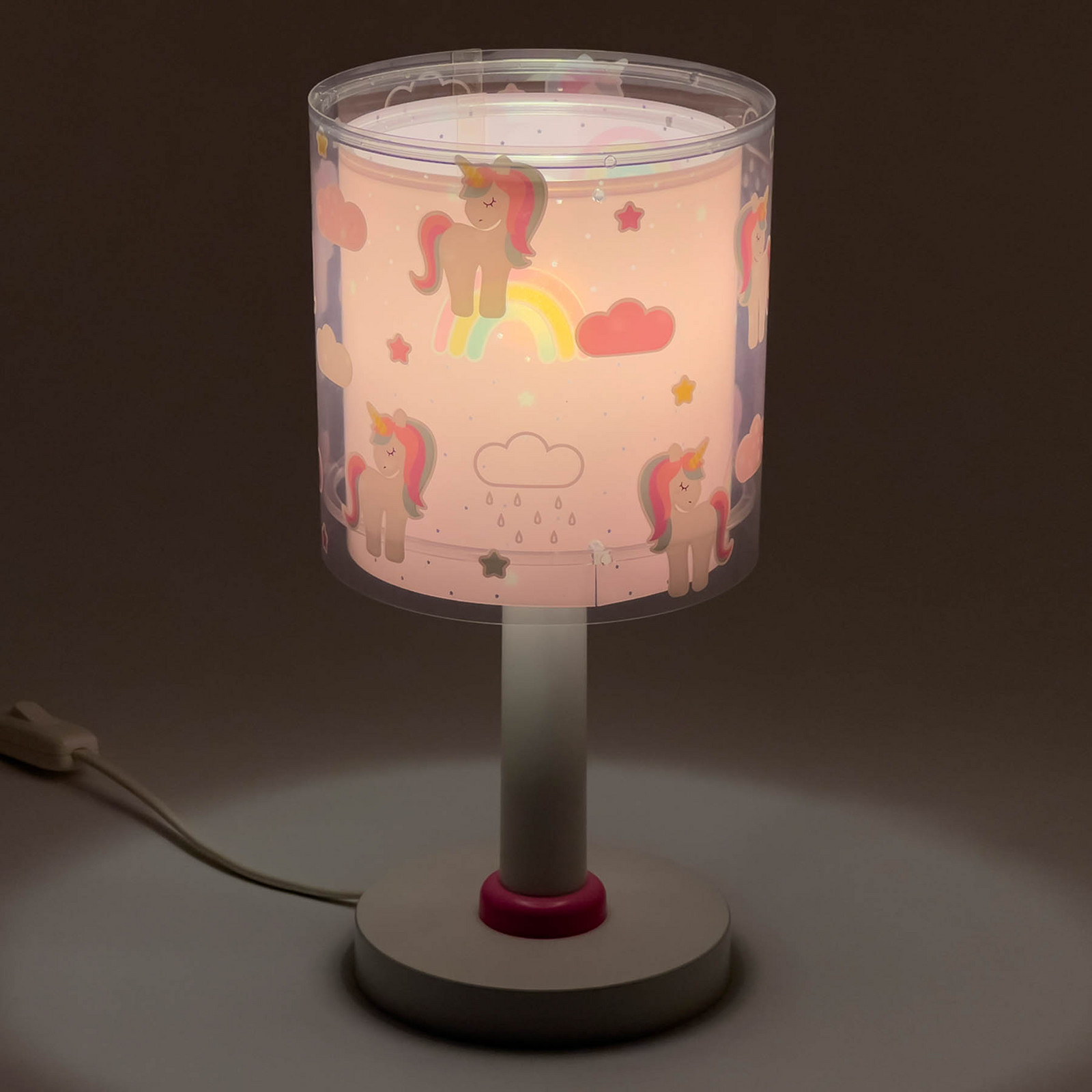 Dalber Unicorns lampă de masă copii motiv unicorn - Camera copiilor - roz alb - Plastic