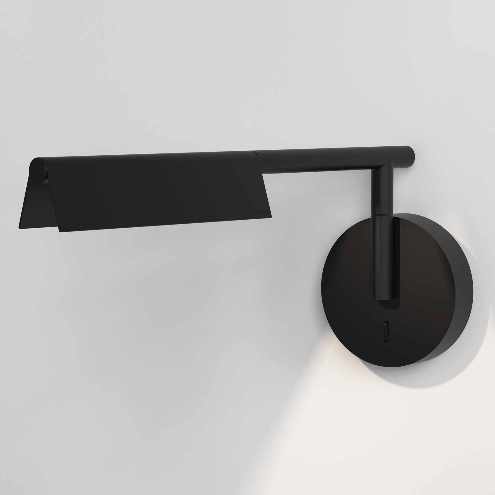 Astro Fold LED wall lamp with switch, matt black, for Living / Dining Room, aluminium, 5 W, energy efficiency: A+, W: 11 cm, H: 16 cm