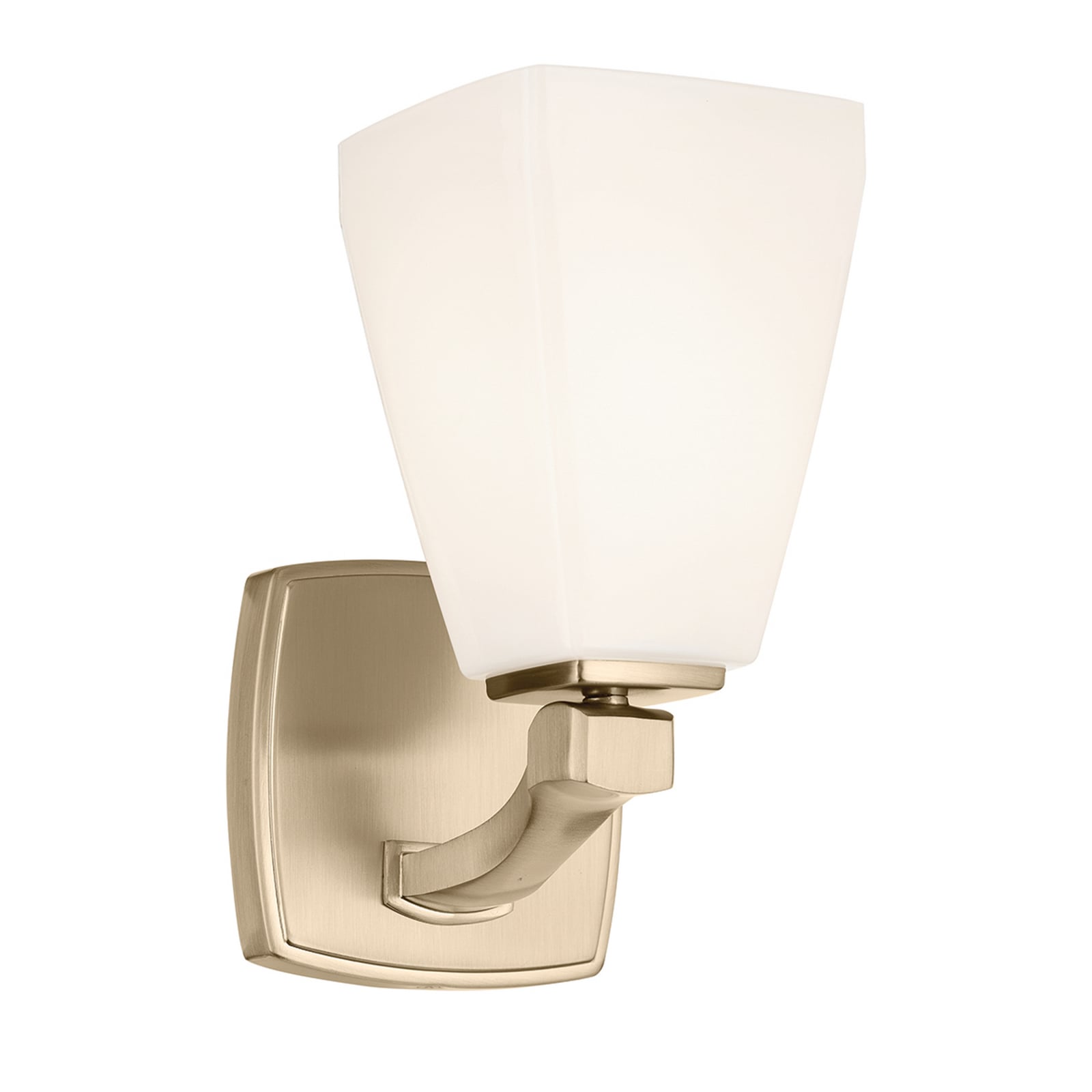 Nástenné svetlo Marant, svetlo-bronzová/opálová, výška 24 cm, IP44 – KICHLER
