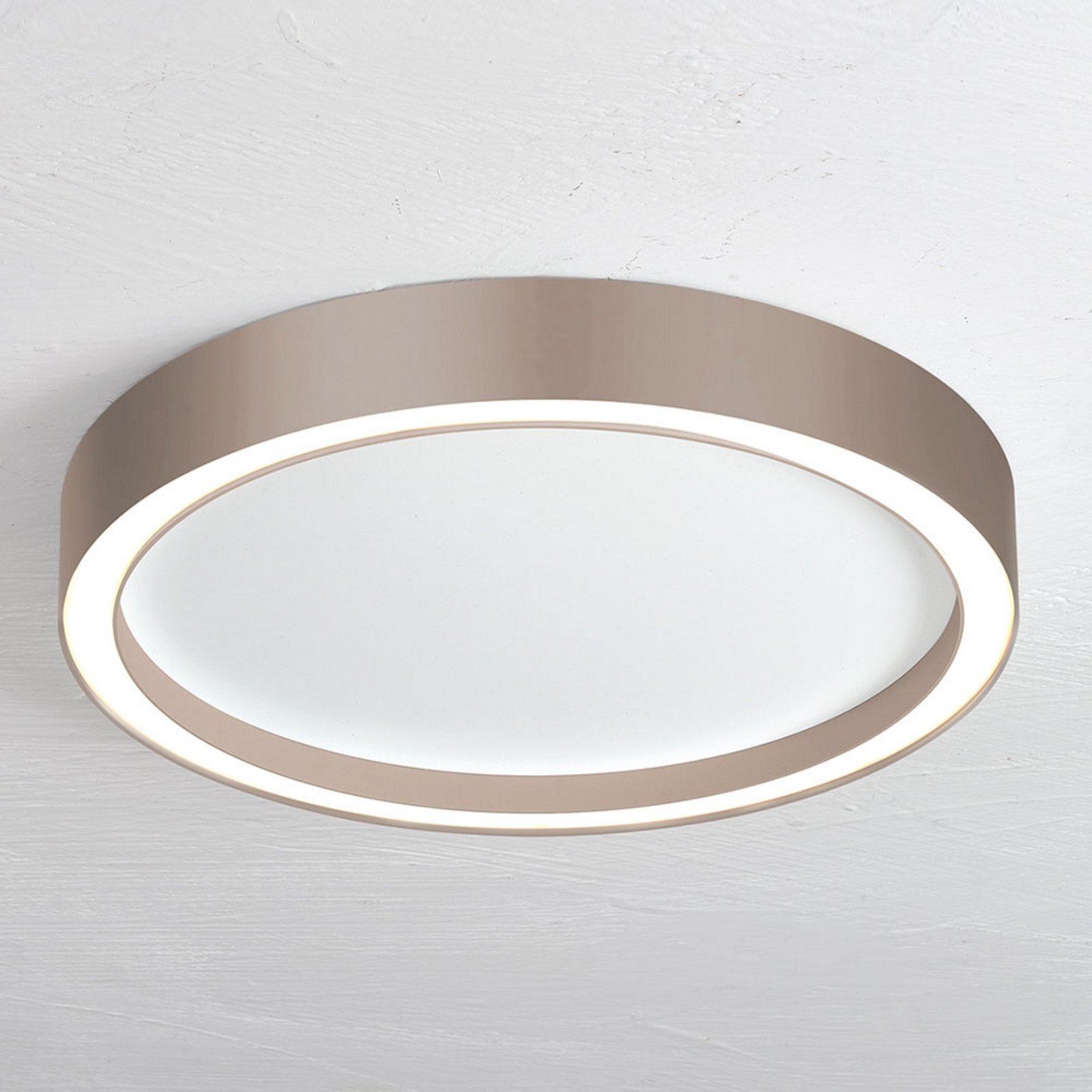 Bopp Aura LED plafonieră LED Ø 55cm alb/taupă - Camera de zi / sufragerie - modern - taupe alb - Metal