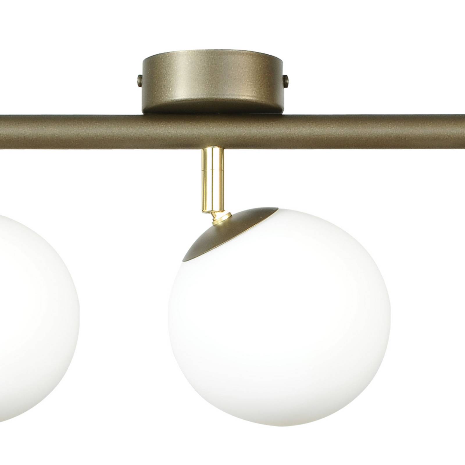 Deckenleuchte Drum, coffee, Glas, Länge 80 cm, 5-flammig, G9 günstig online kaufen