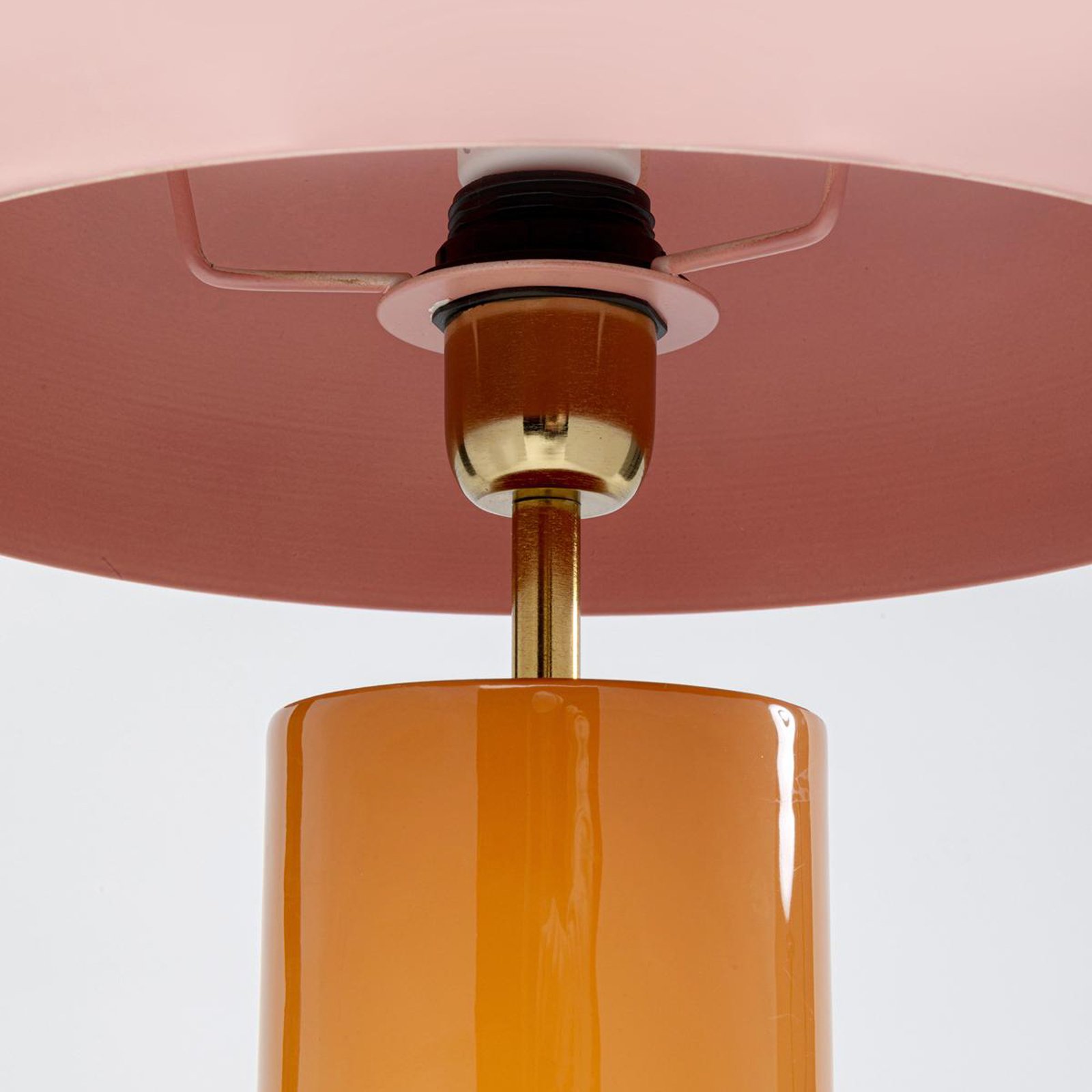 Kare Josy lámpara de mesa, rosa/naranja, acero, altura 51 cm