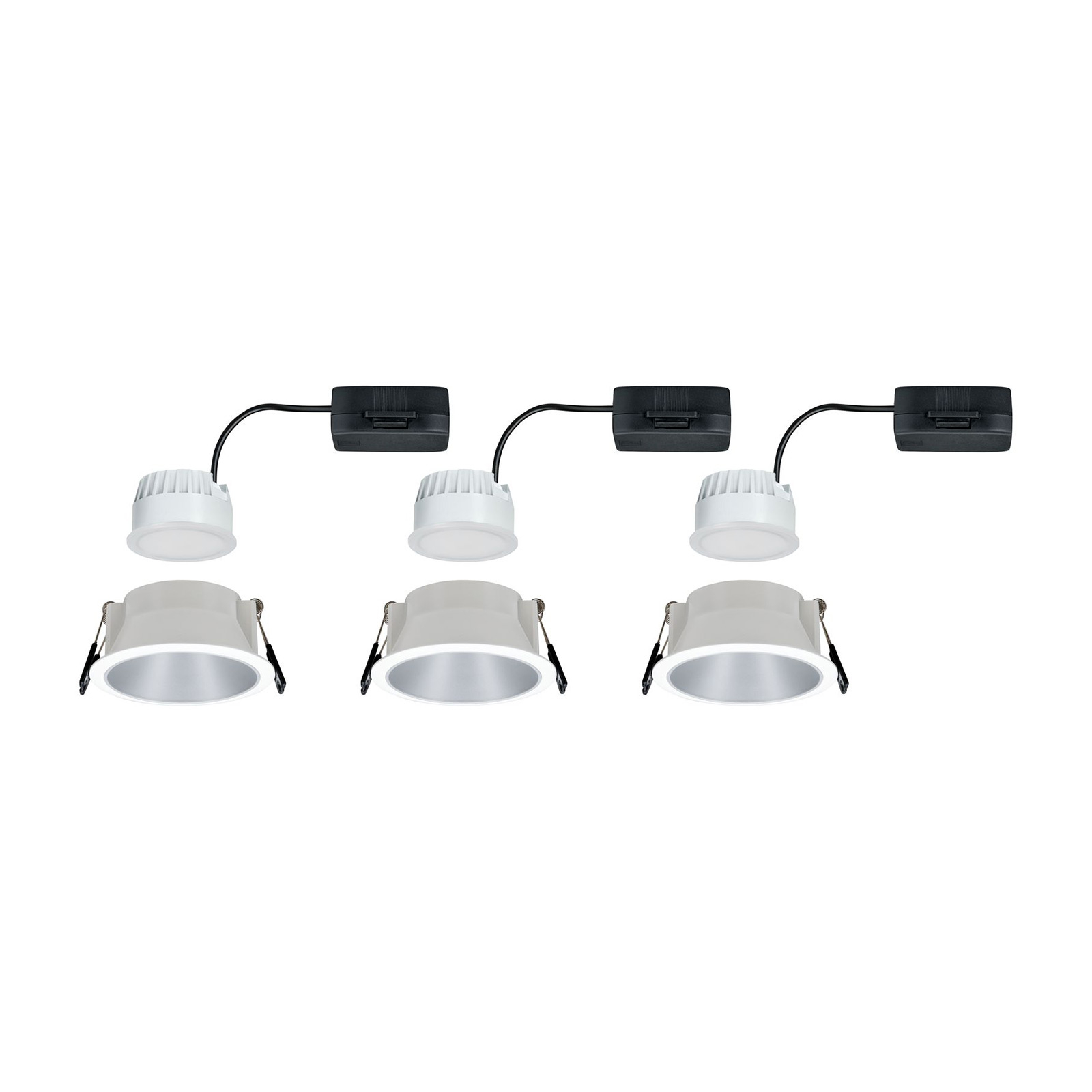 Paulmann Cole spot LEDlight argento-bianco set 3x