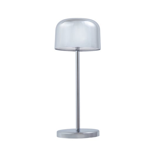 Lampa stołowa Quill LED z akumulatorem, CCT, chromowana, ściemniana - Lucande