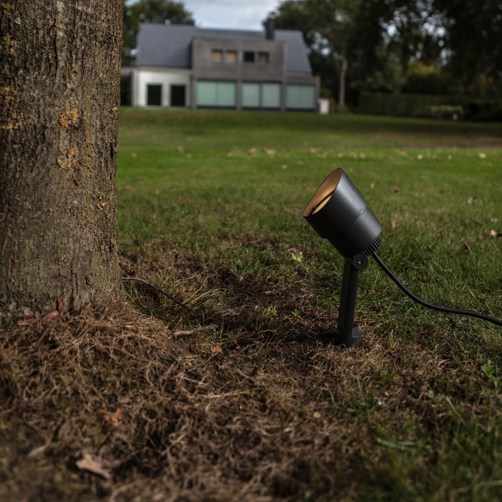 Προβολέας LED με πασσάλους EXPLORER, σκούρο γκρι, Ø 9 cm, IP54