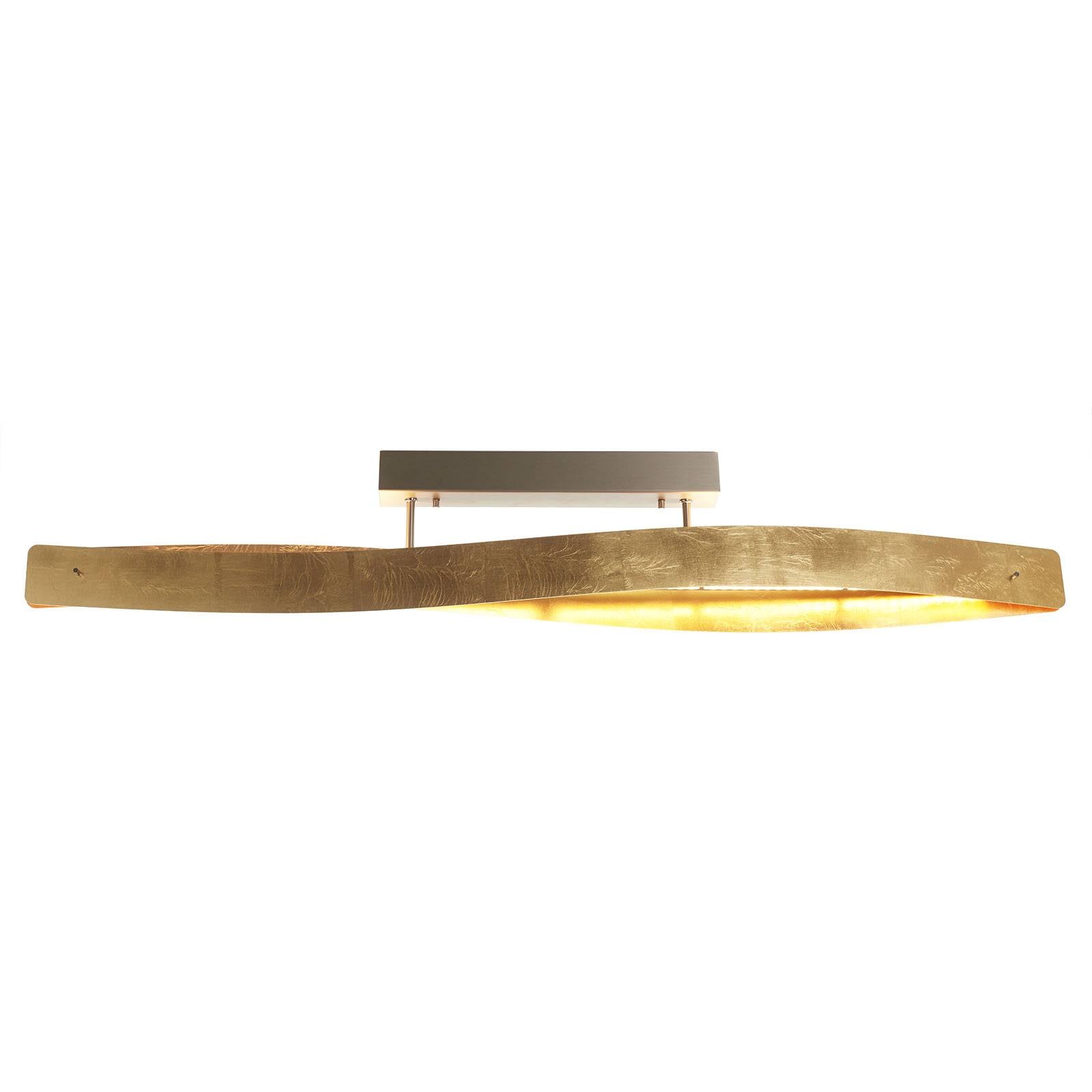 LED-Deckenleuchte Lian mit Schlagmetallfinish - gold nickel matt