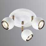 Coco - 3-bulb circular ceiling spotlight in white