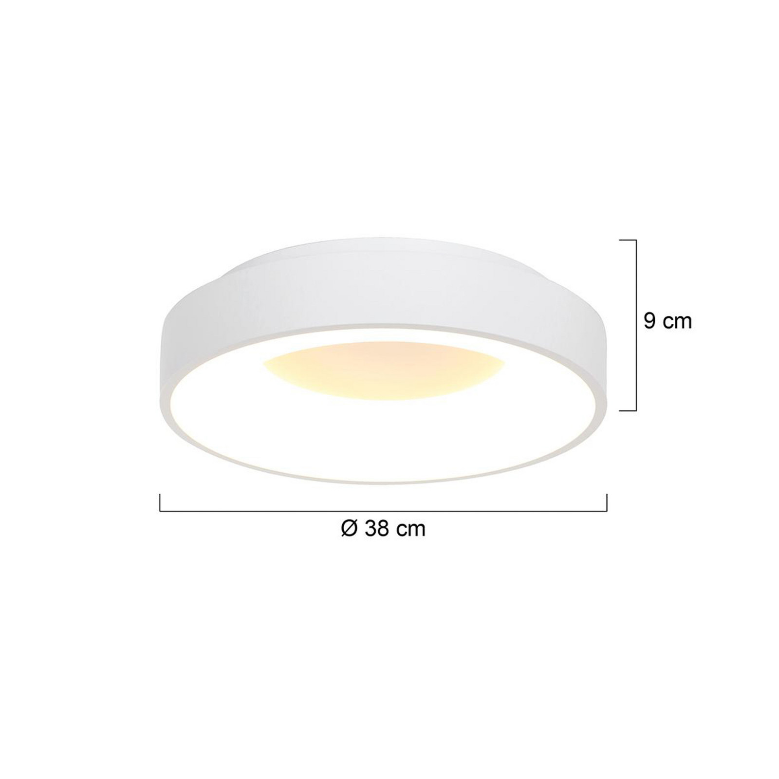 Steinhauer Ringlede plafonieră LED 2.700 K Ø 38 cm alb metal - Camera de zi / sufragerie - modern