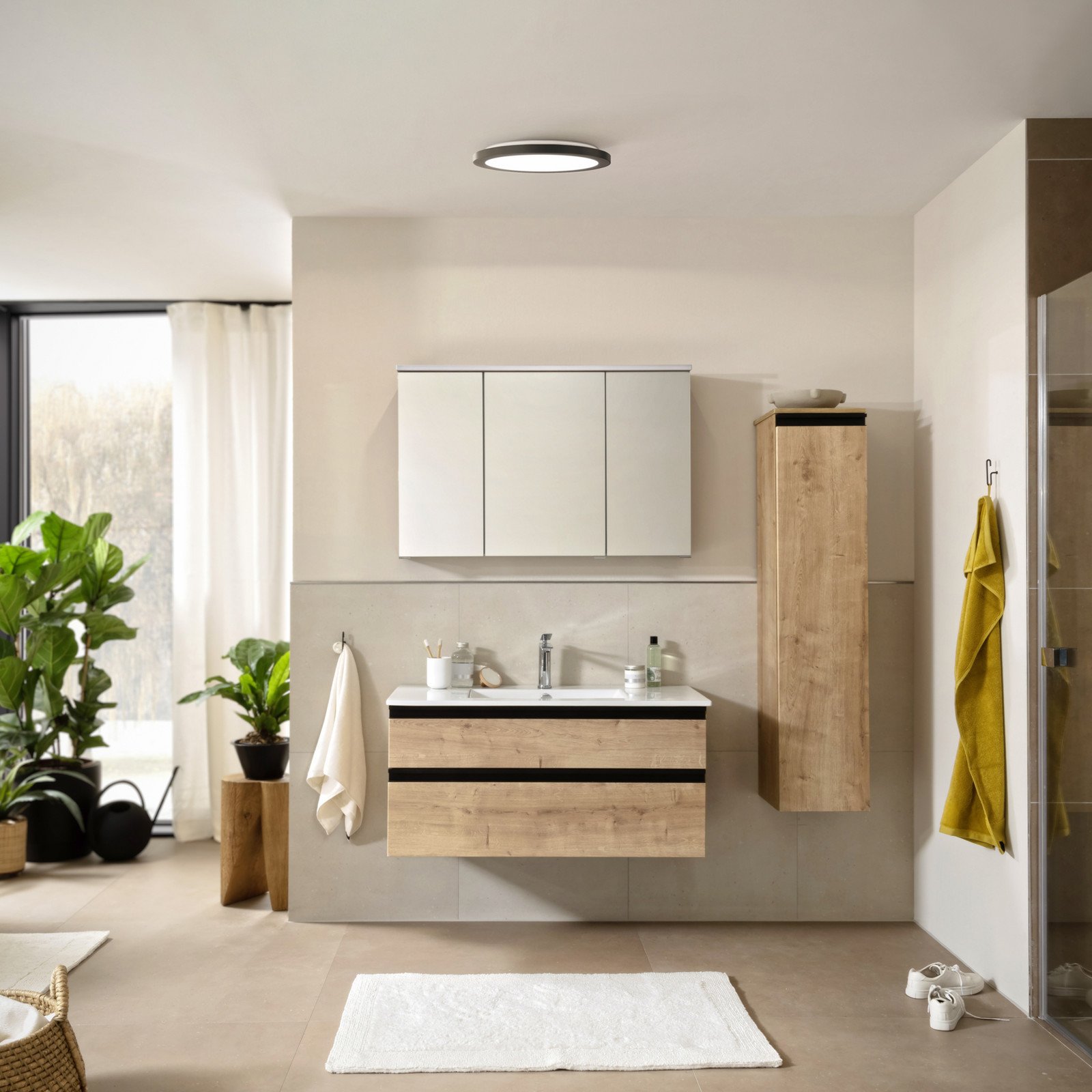 Schöner Wohnen Plafonieră de baie Flat LED Ø 30 cm