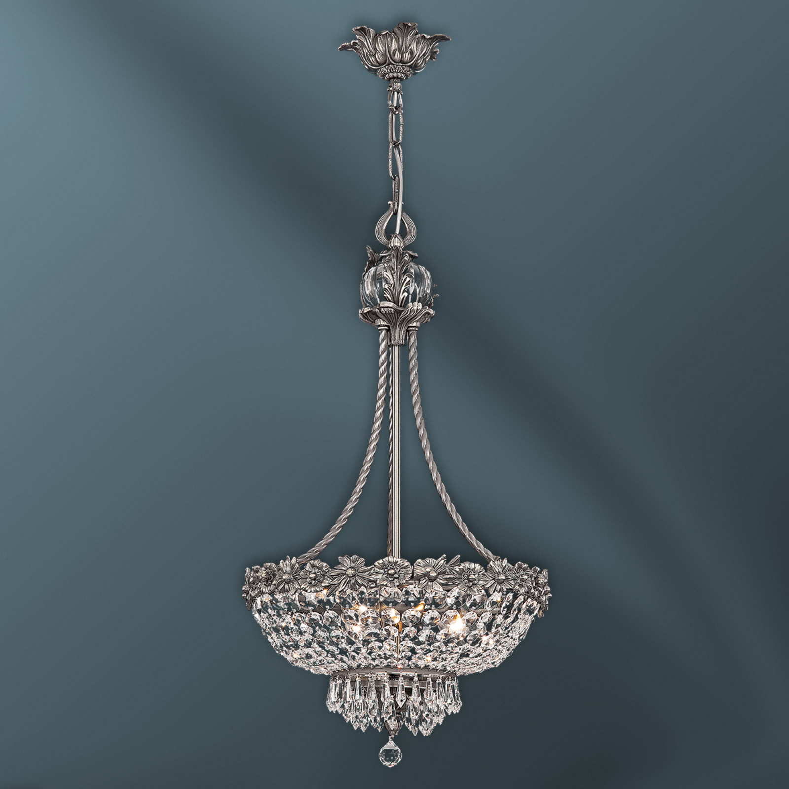 maximaal Kilometers Voorloper Met kristallen versierde hanglamp Kaia | Lampen24.be