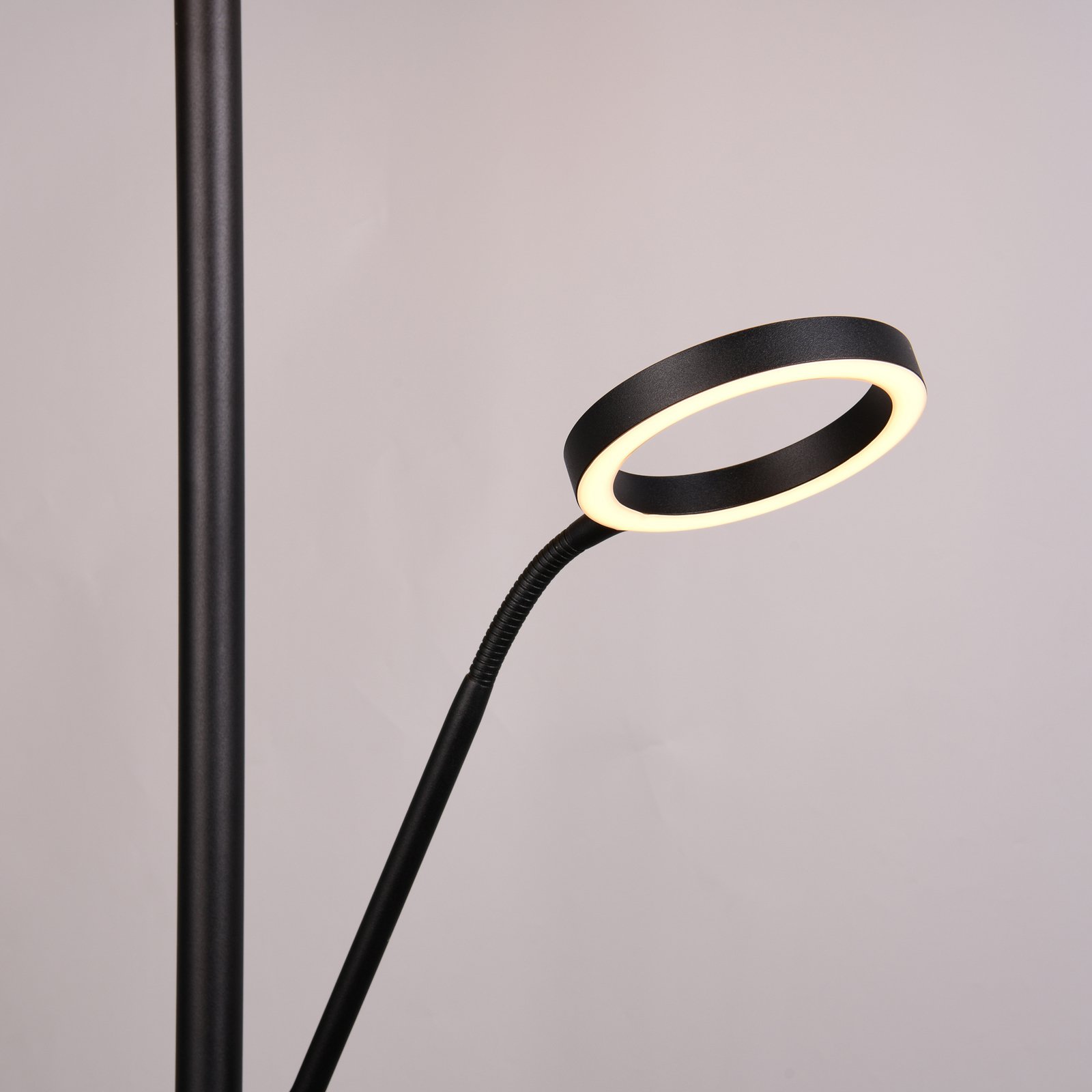 Candeeiro de pé LED Willis, preto, altura 180 cm metal CCT regulador de