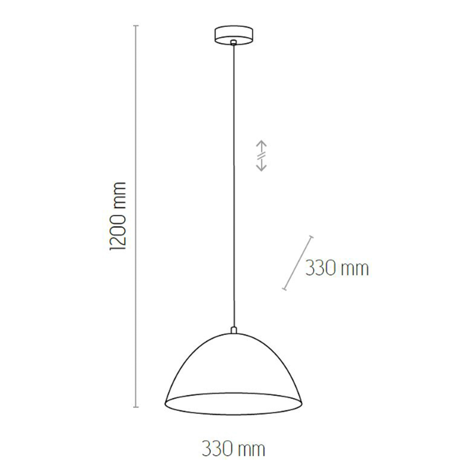 Lámpara colgante Faro metálica, Ø 33 cm, negro