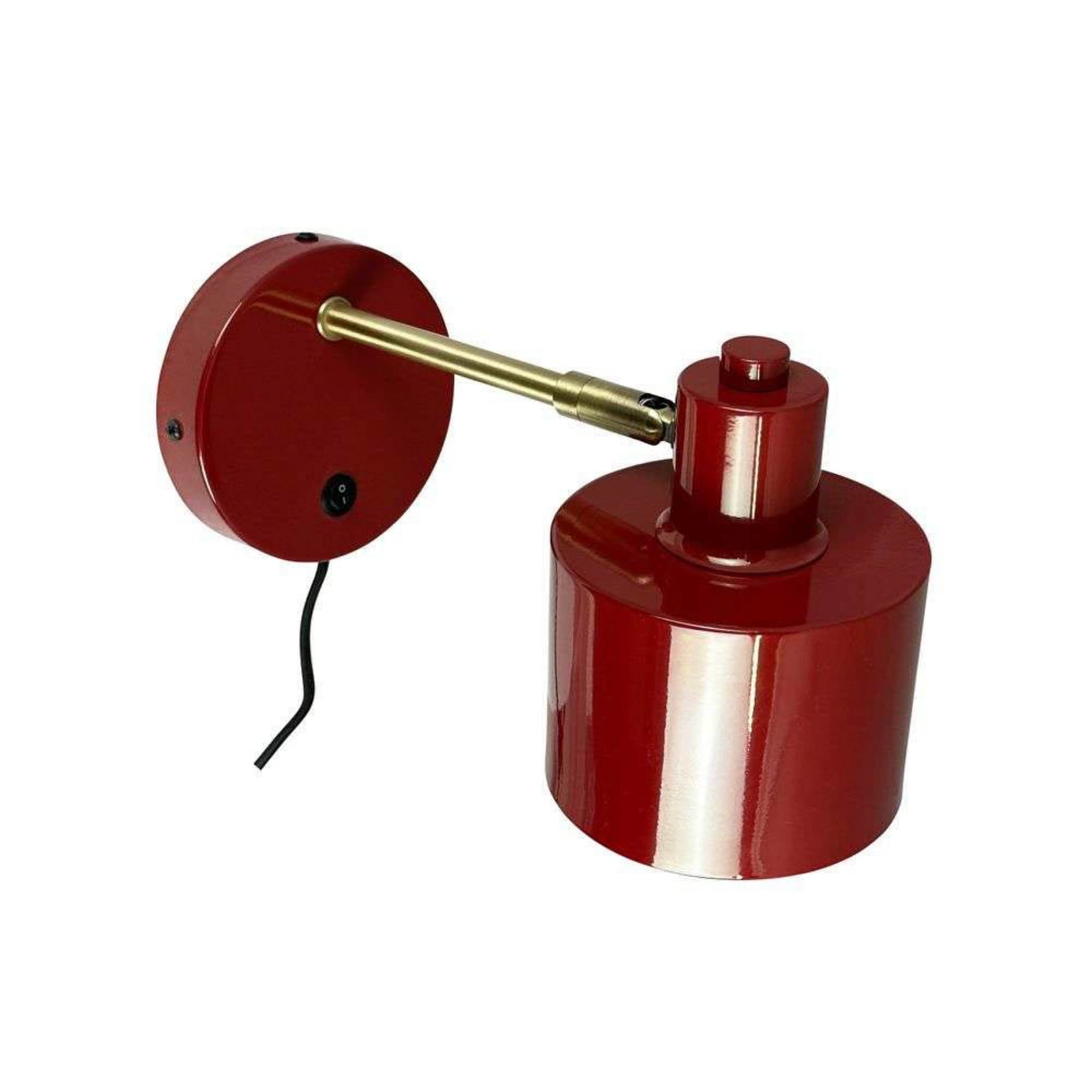 Dyberg Larsen vegglampe Ocean, mørkerød, utstikk 30 cm