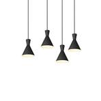 Savrini 4 Lustră Pendul Black - Lindby